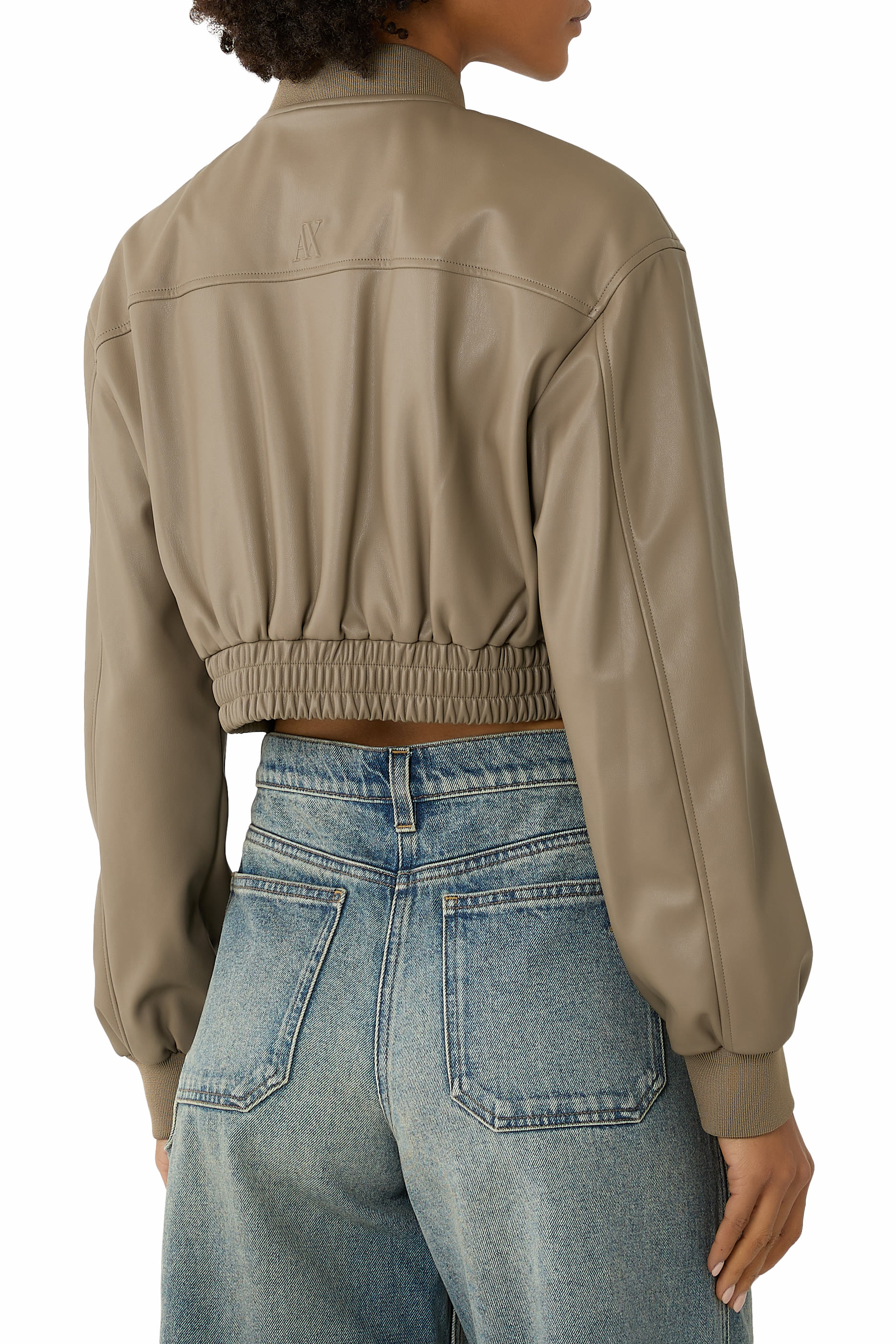 Short Faux Leather Jacket 