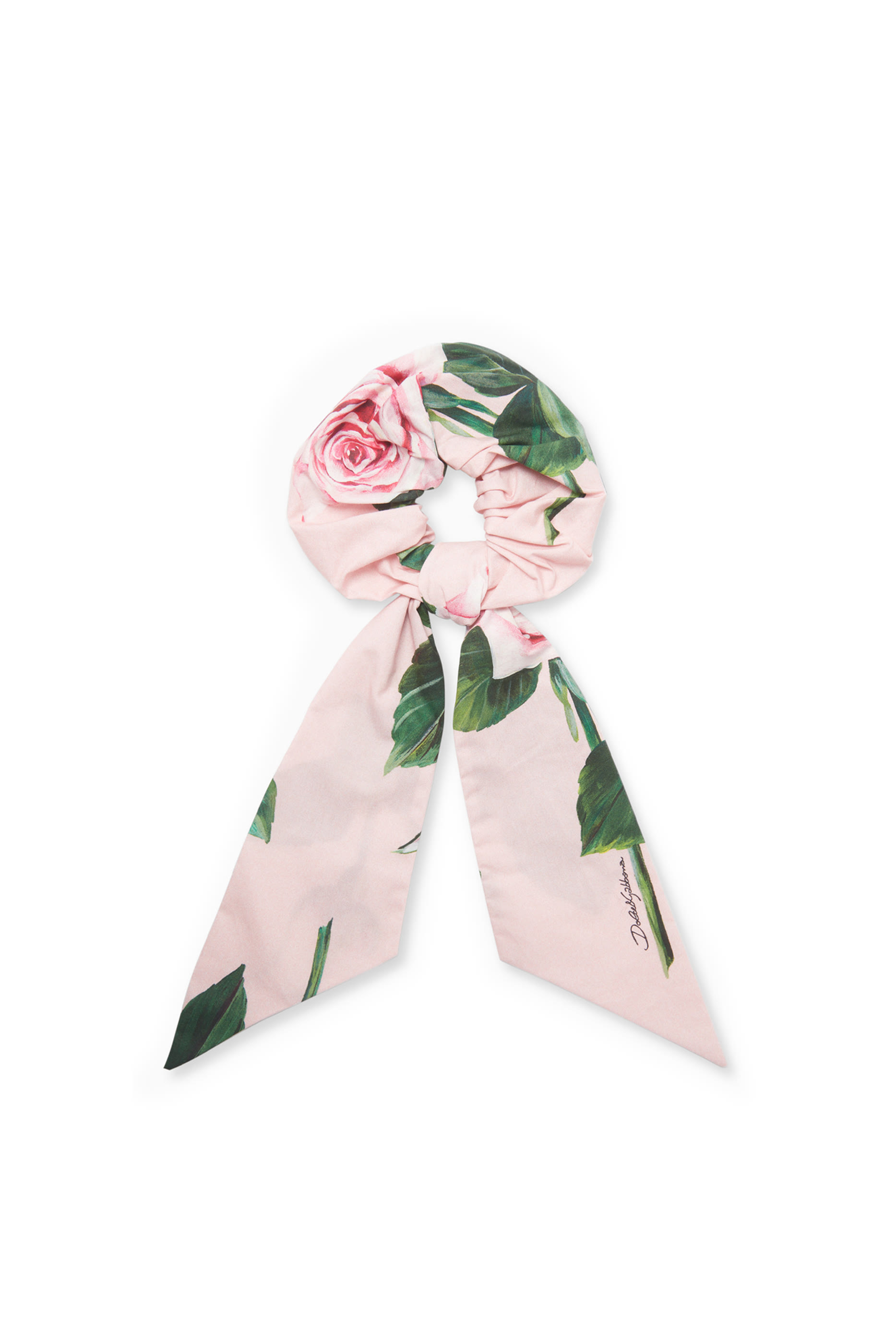 Kids Rose-Print Poplin Scrunchie