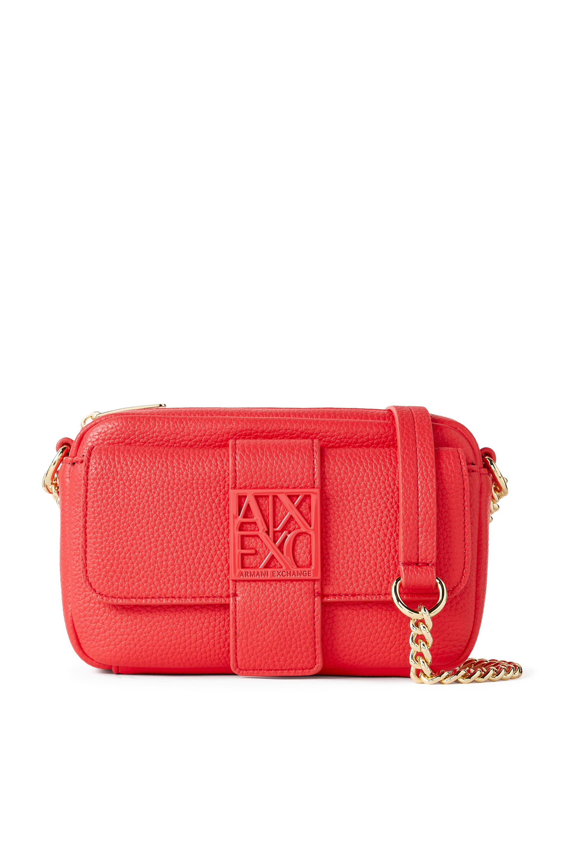 Monogram Logo and Chain Shoulder Strap Bag