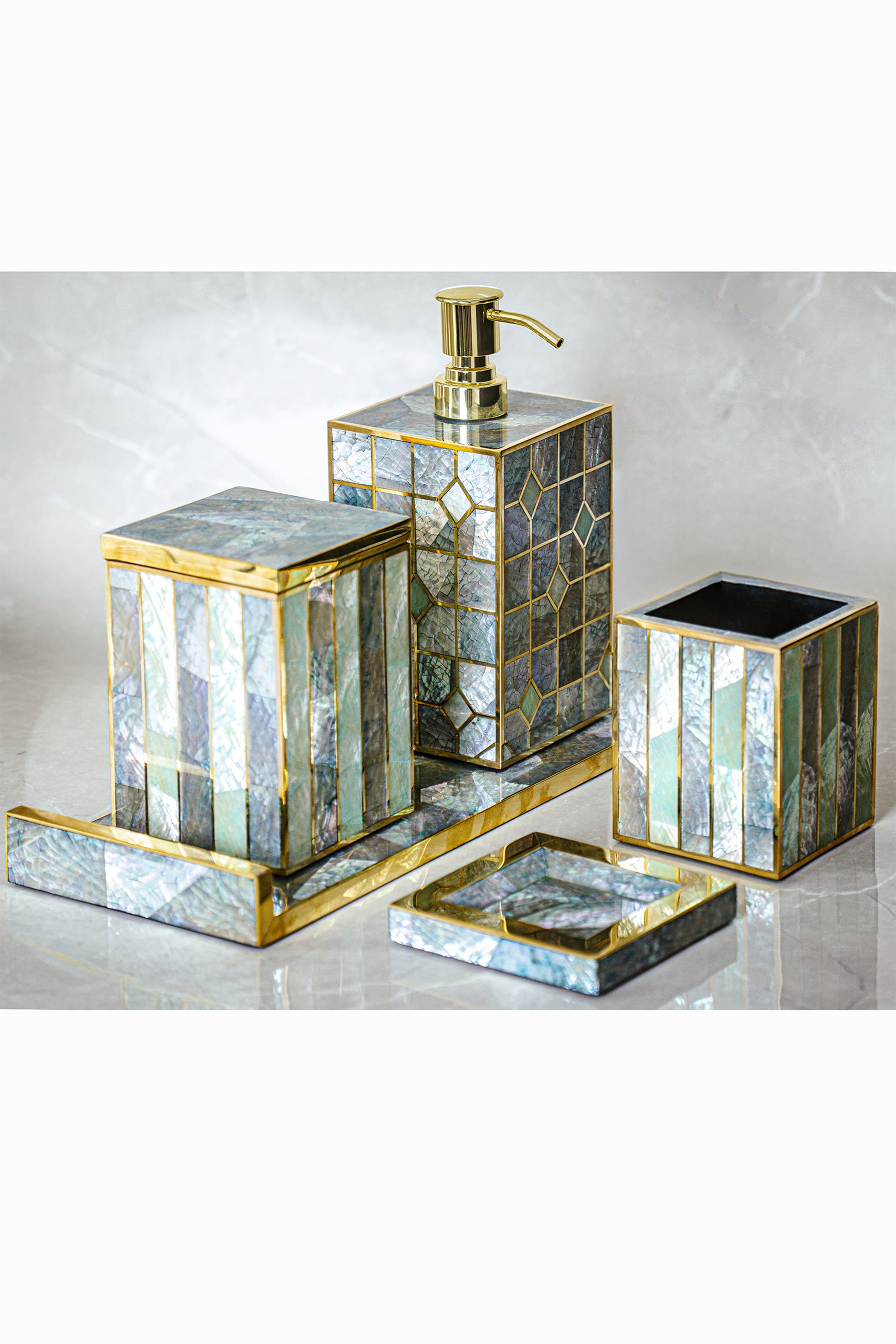 Crackled Abalone Shell Tumbler