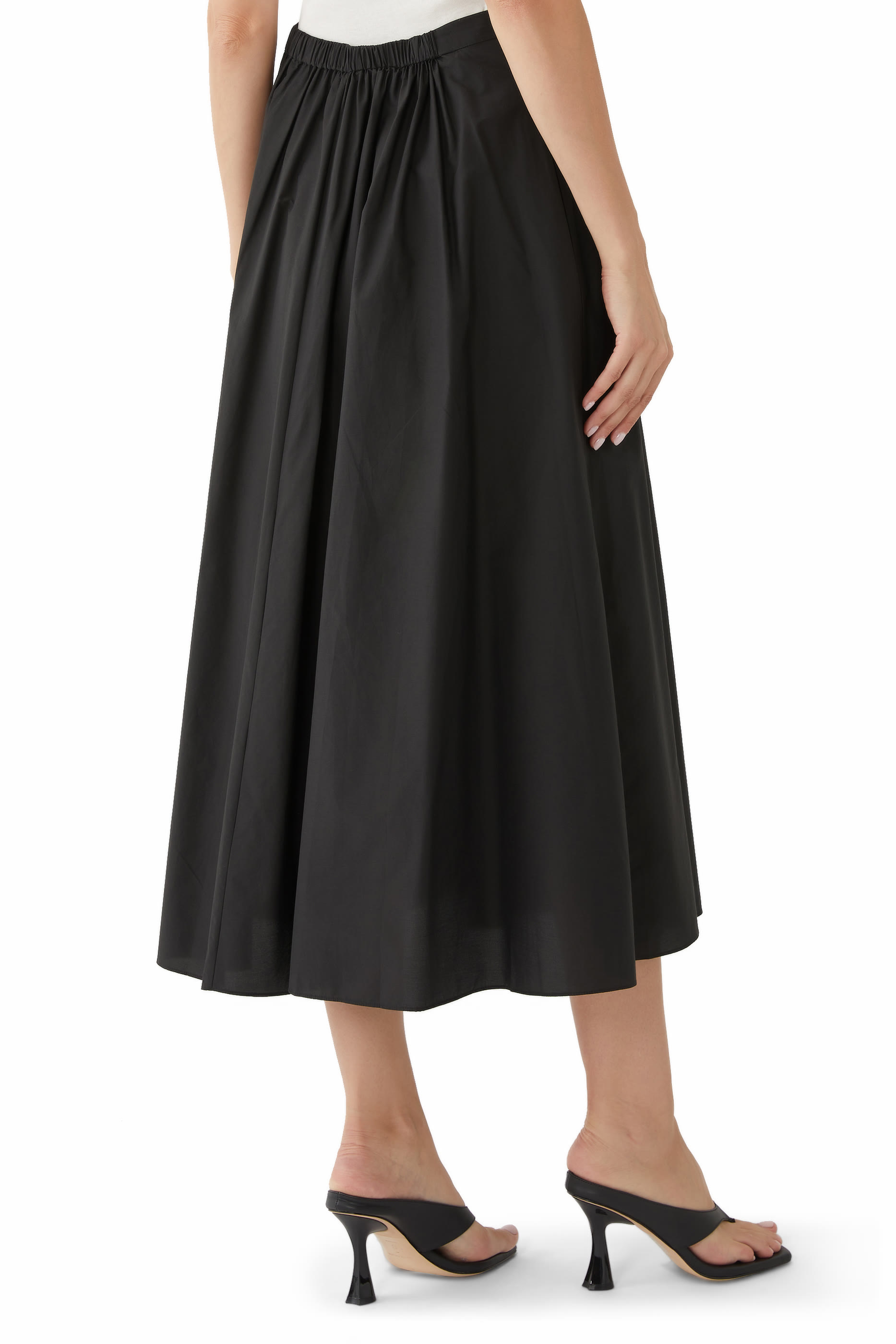 Full Midi Crepe Skirt