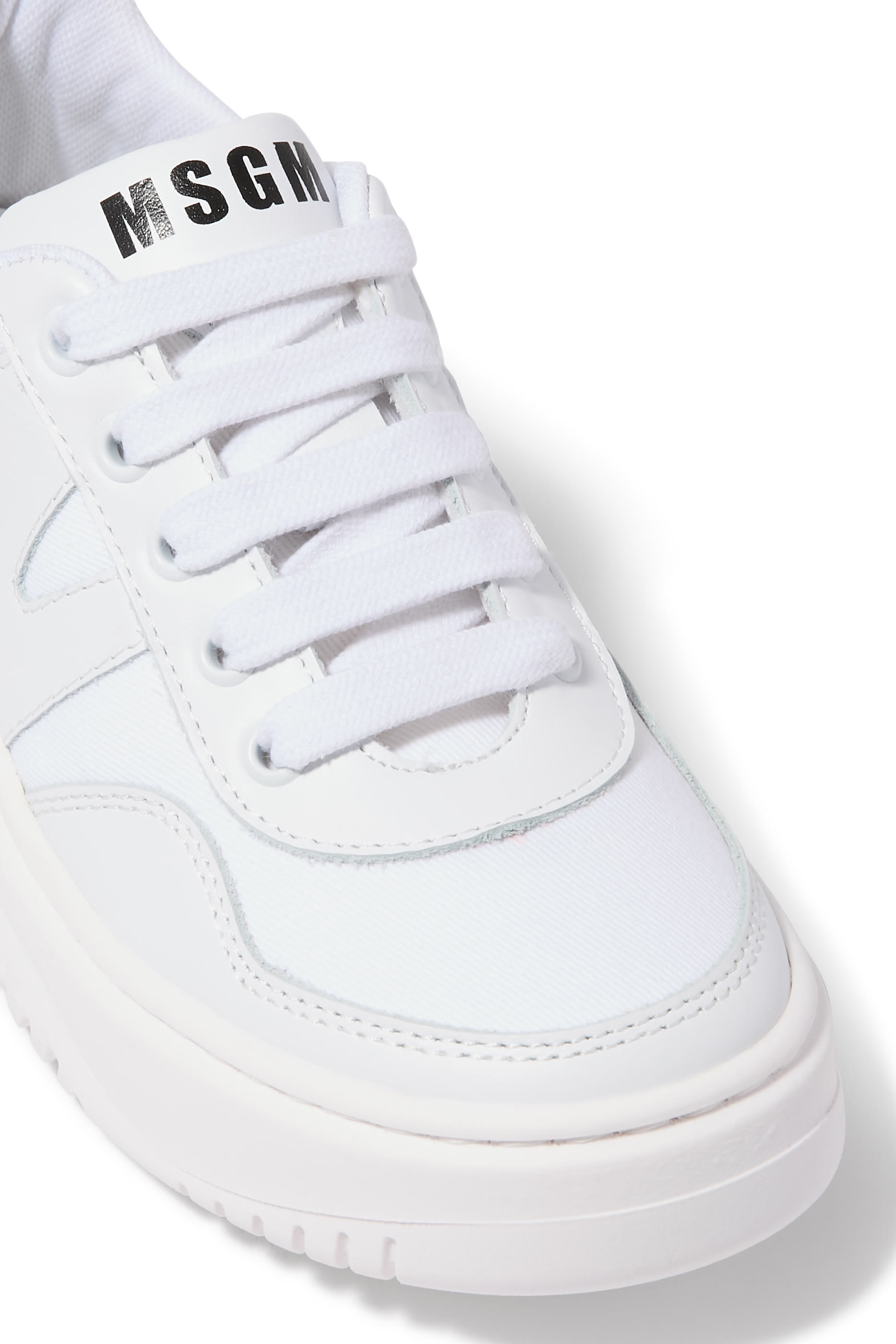 Kids Logo Leather Sneakers