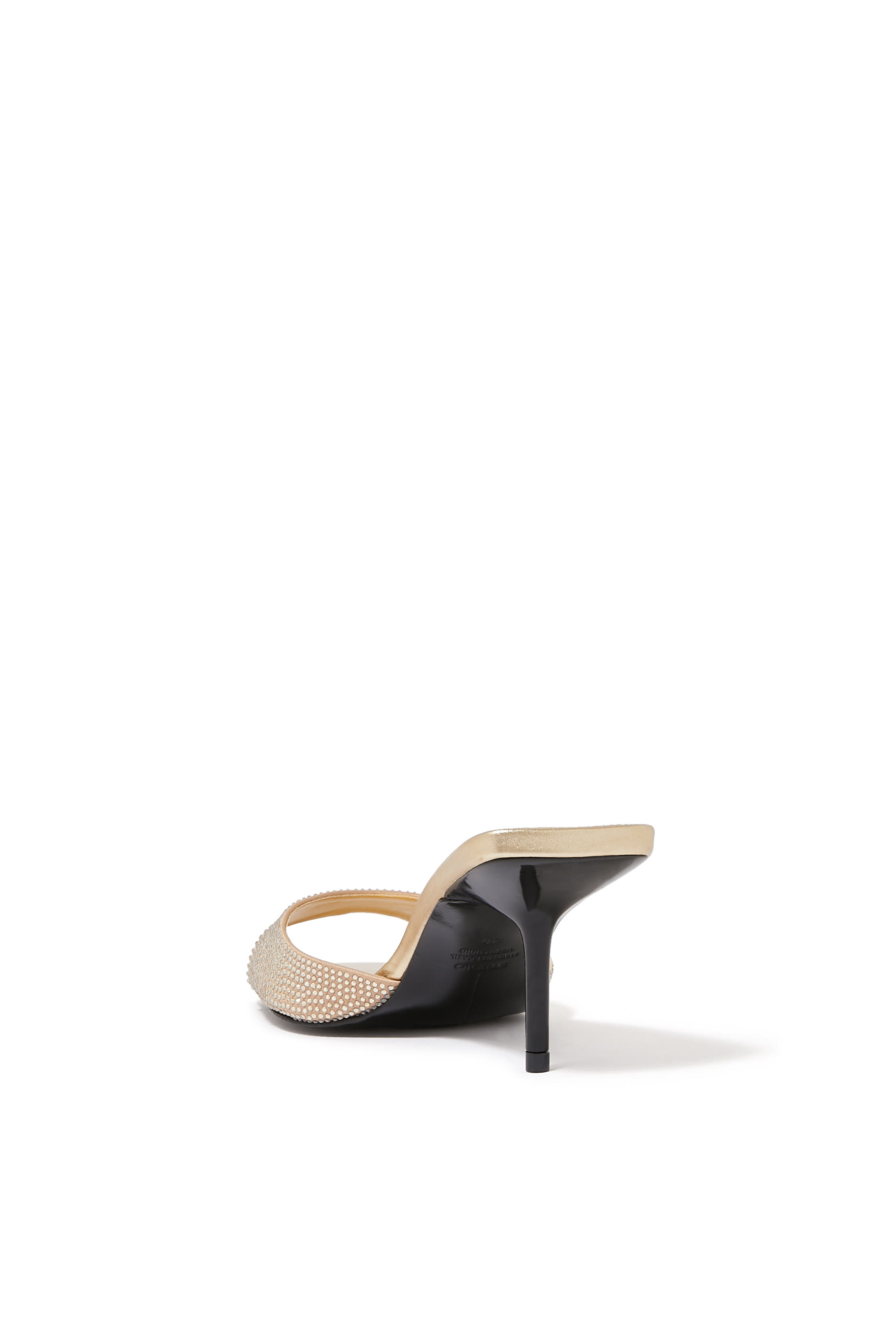 Onyx 65mm Leather Mules