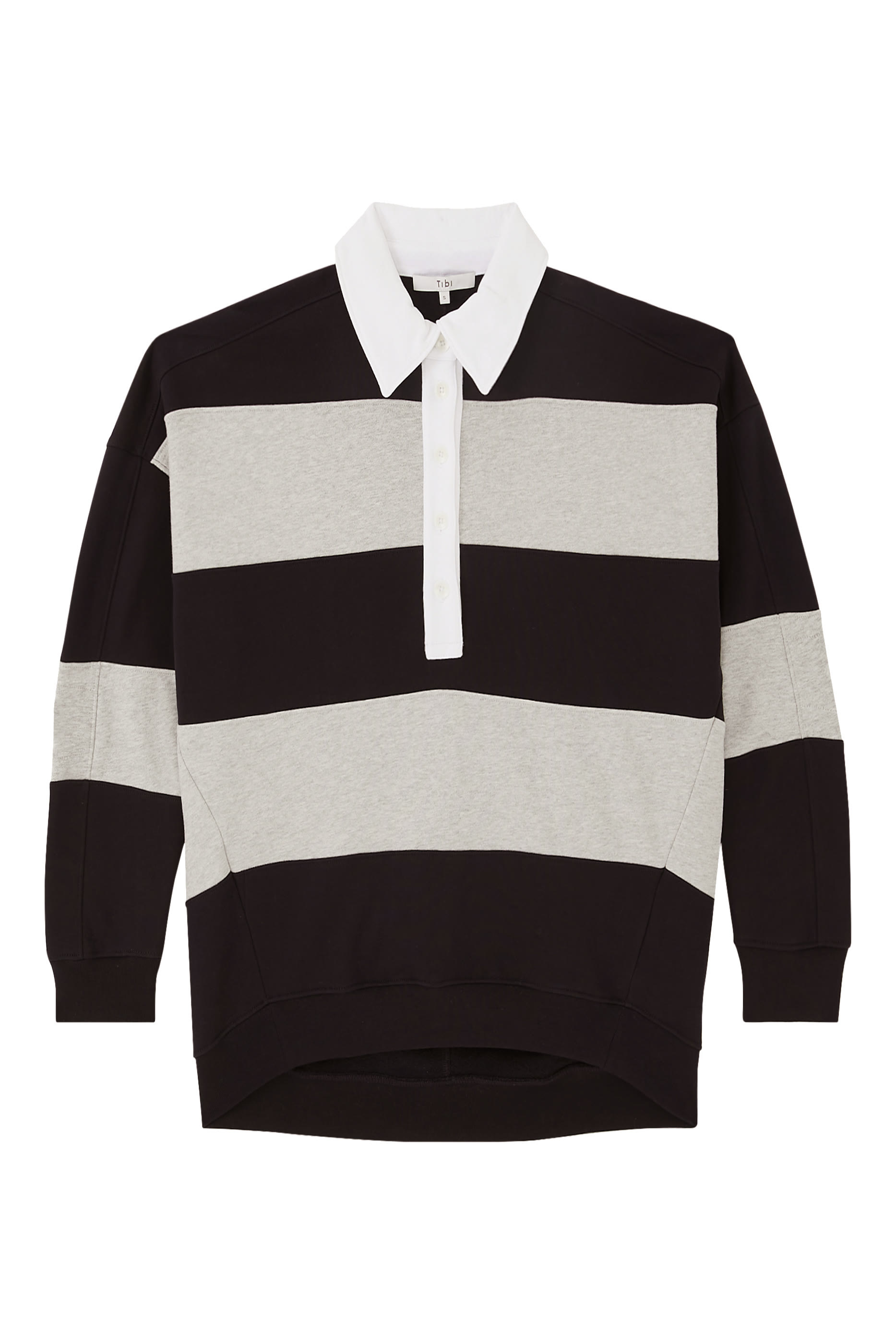 Polo Collar Cocoon Sweatshirt