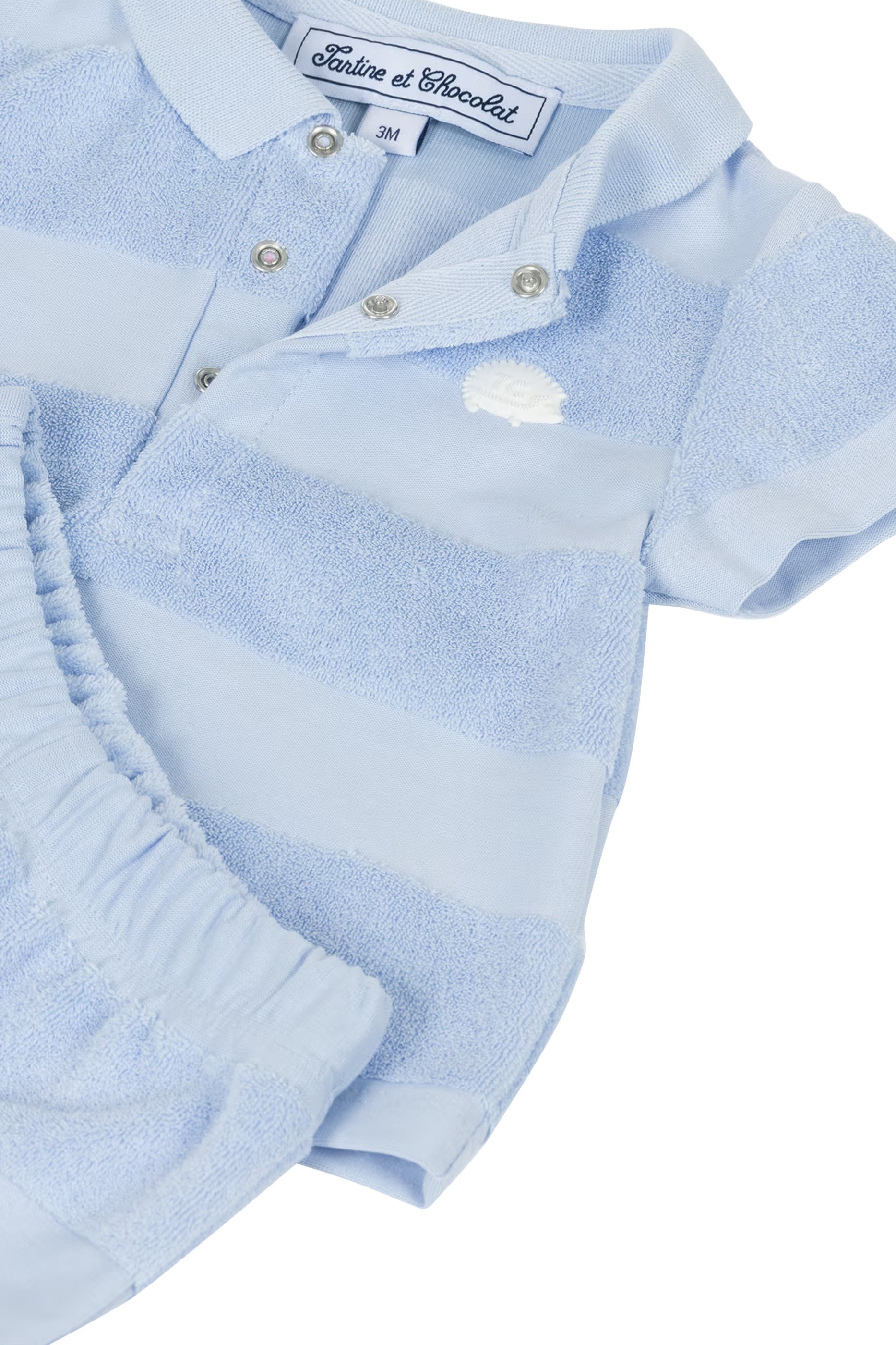 Kids Cloud Cotton Striped T-Shirt & Shorts Set