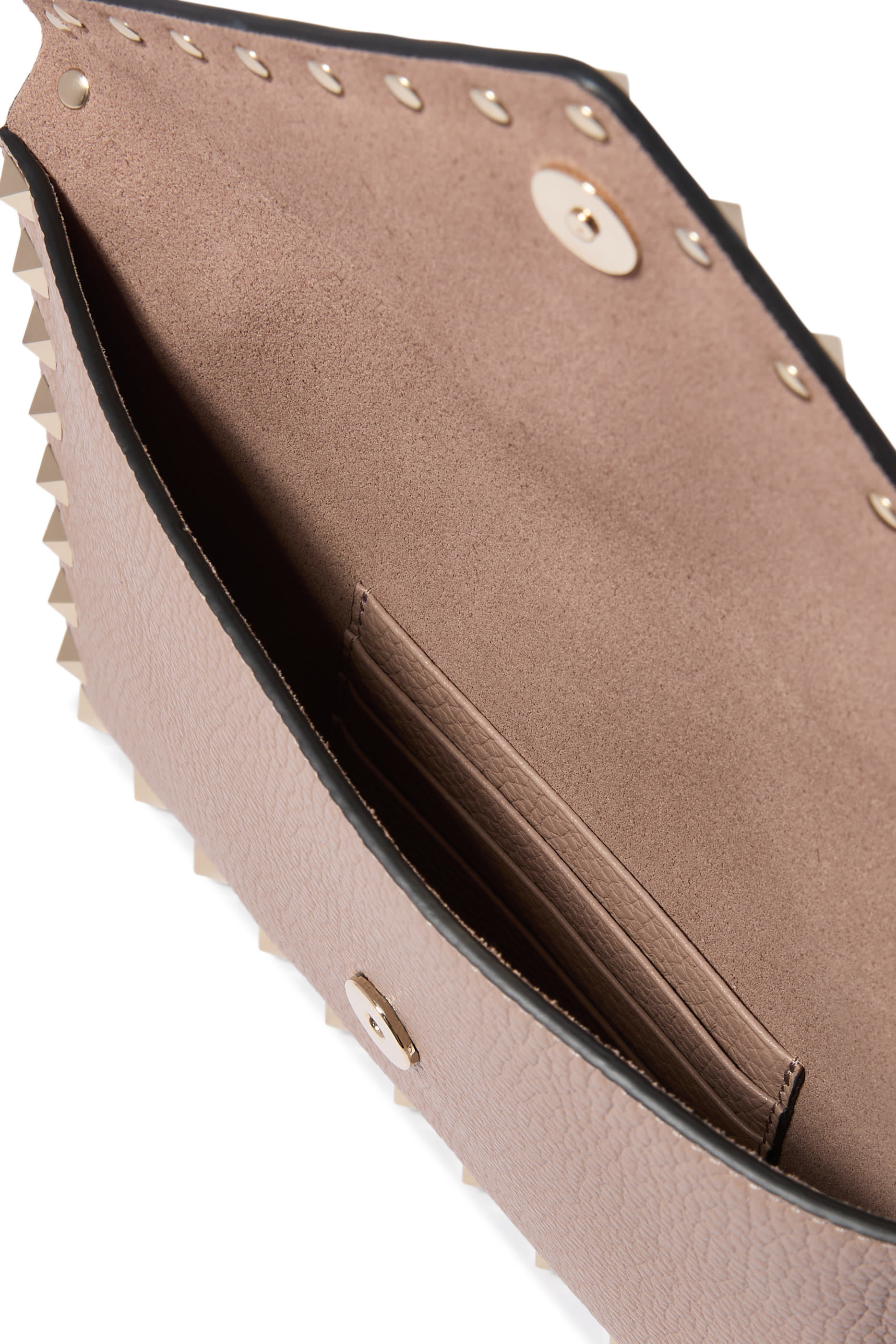 Rockstud Grainy Calfskin Pouch
