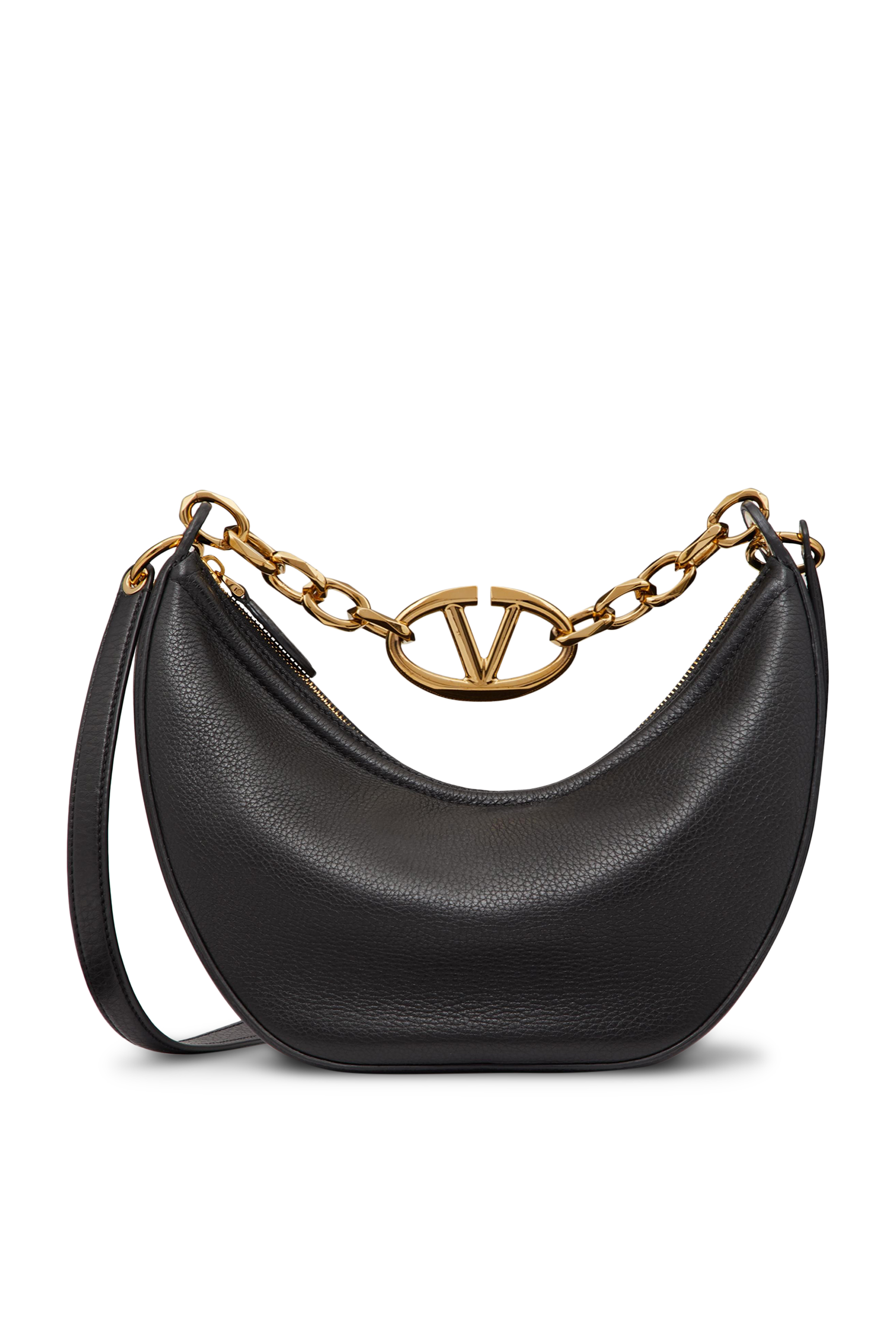 Small VLogo Moon Hobo Bag