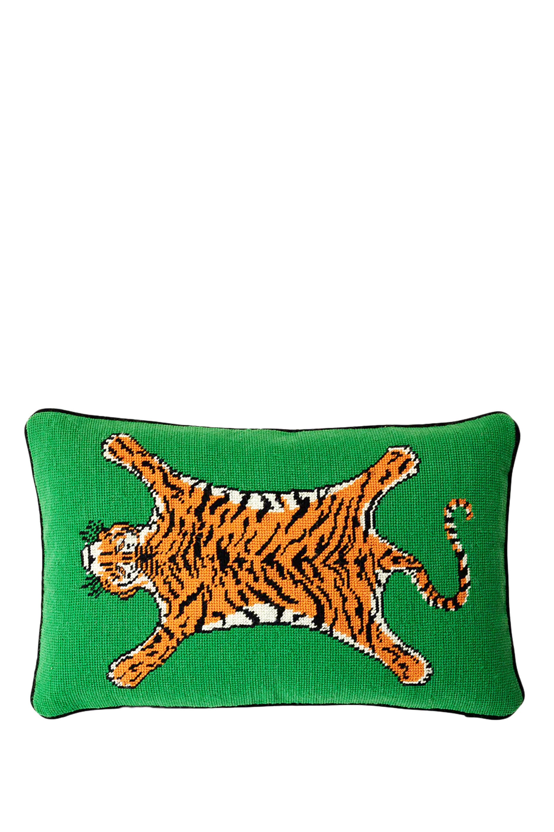 Tiger Needlepoint Pillow