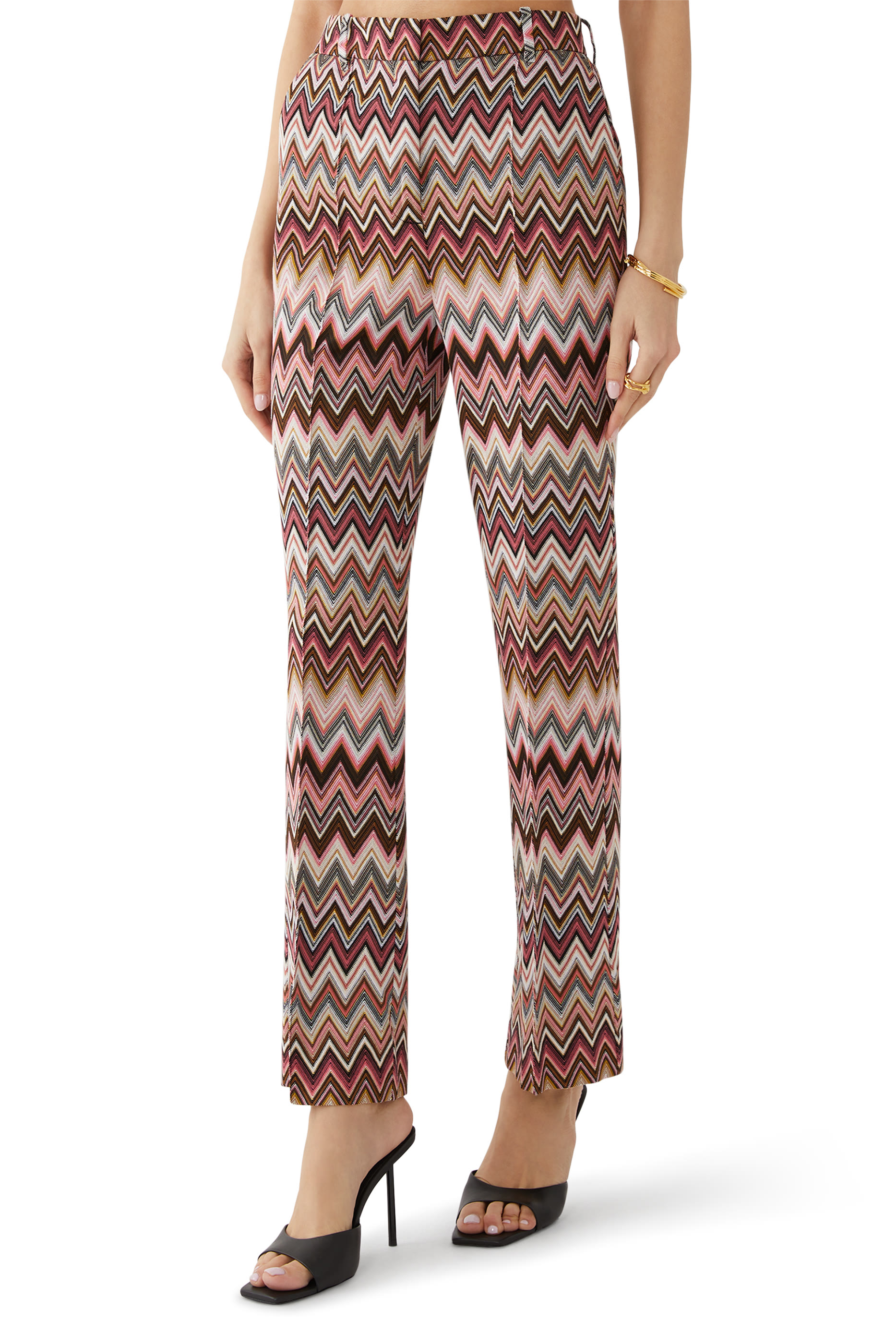 Zig Zag Raschel Tailored Pants