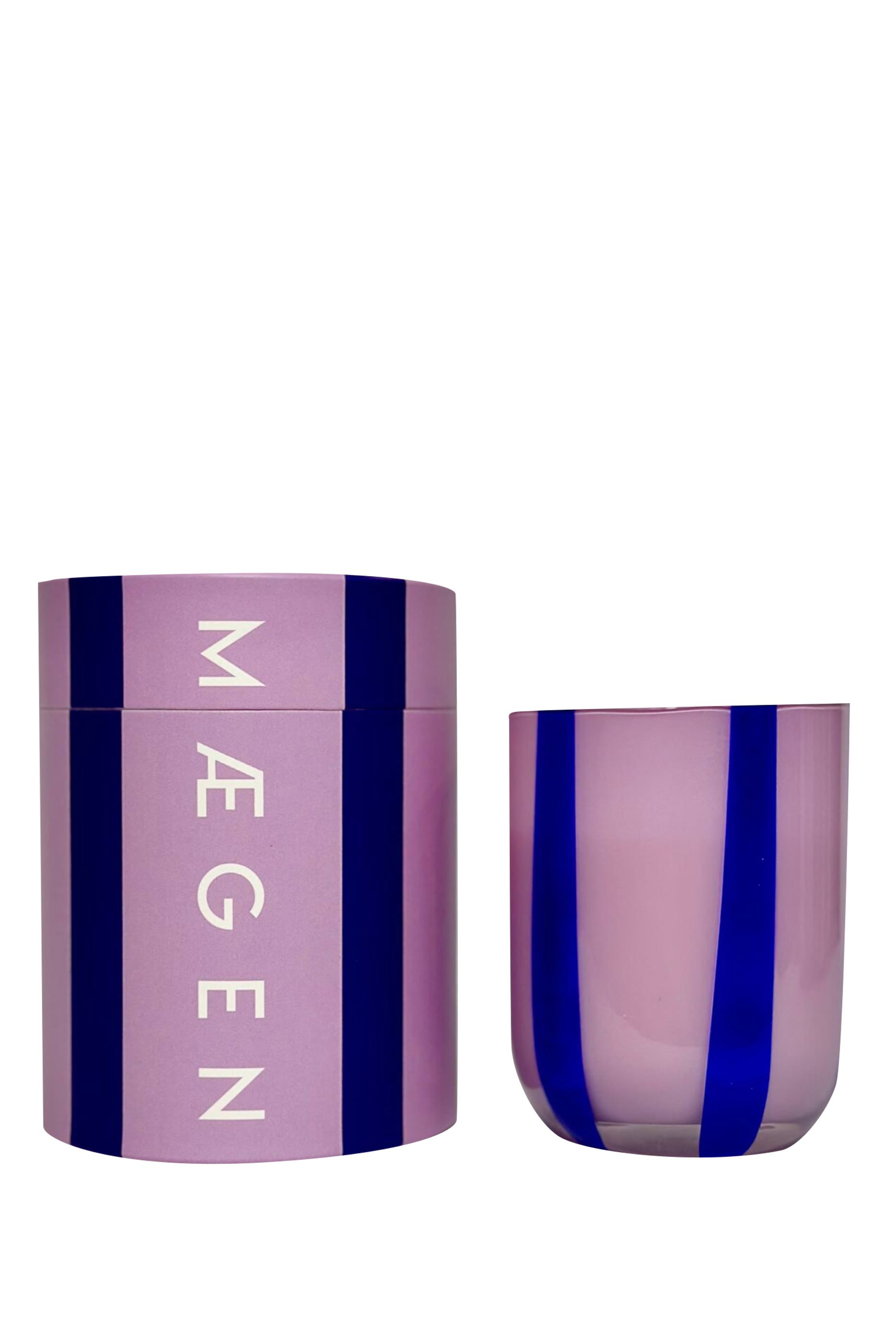 Atina Stripe Candle - Black Currant & Oudh