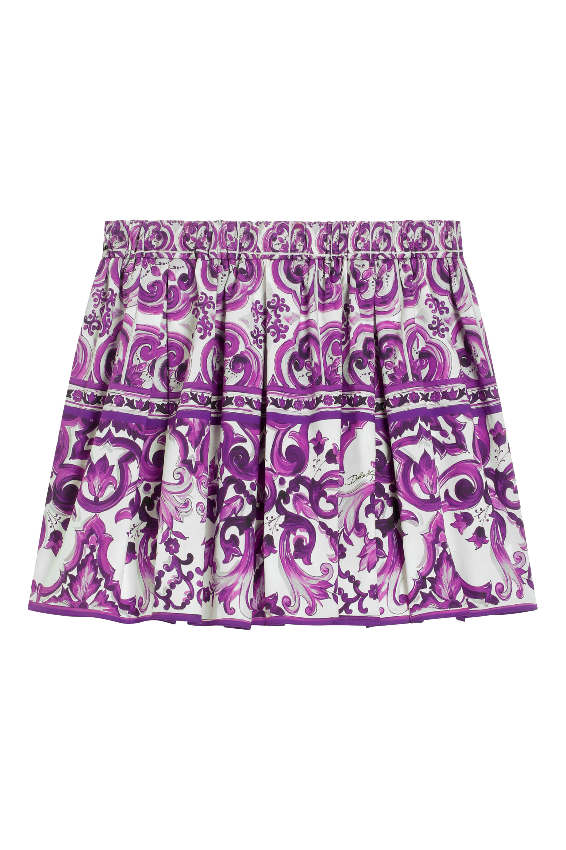 Kids Majolica-Print Cotton Skirt