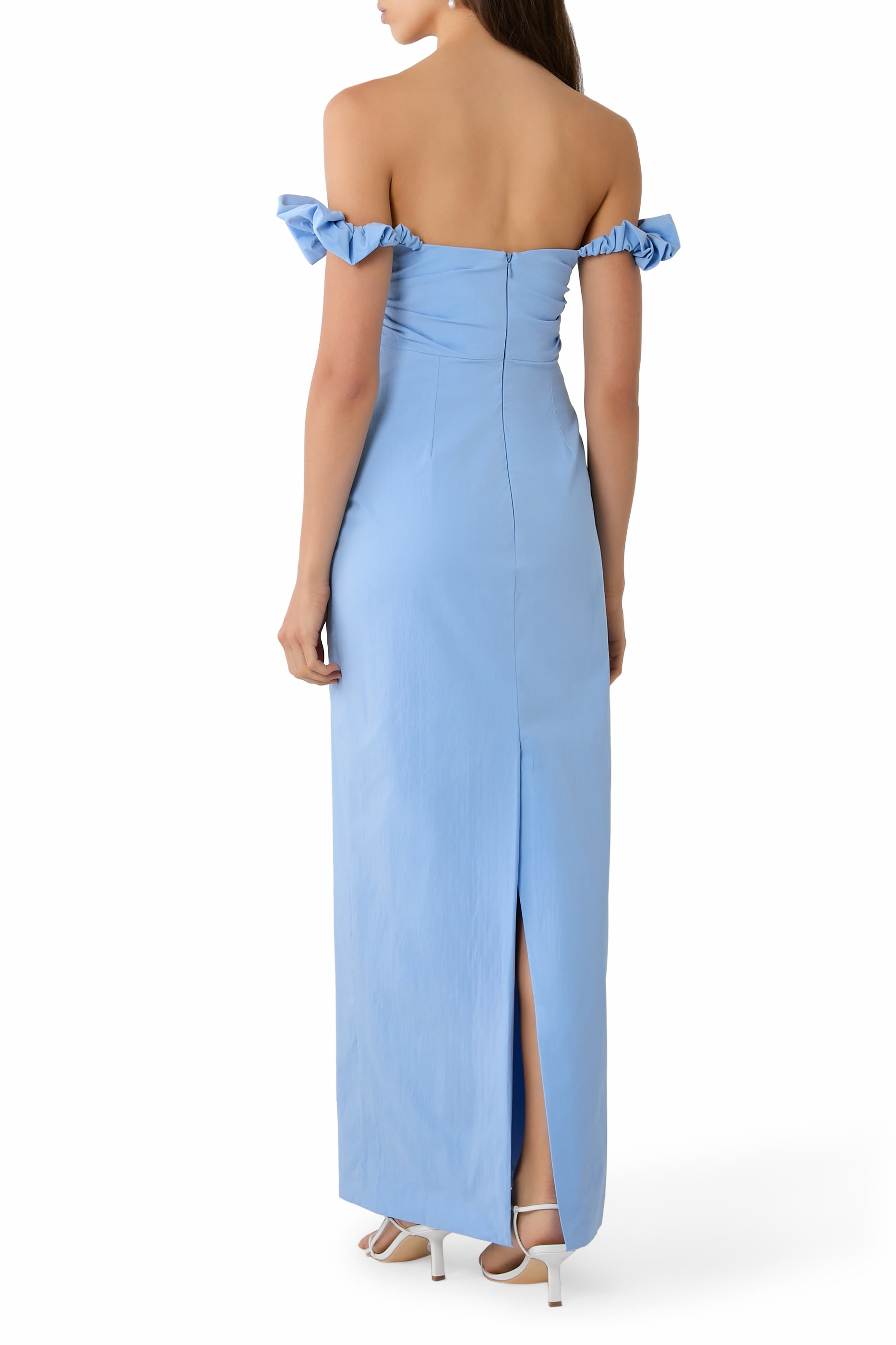 Campbell Off-Shoulder Draped Maxi Dress