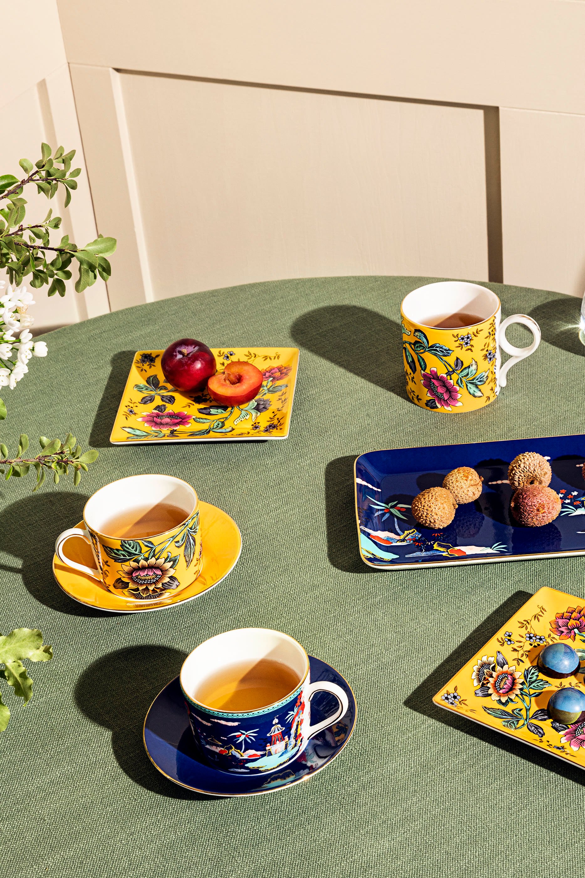 Wonderlust Blue Pagoda Teacup & Saucer