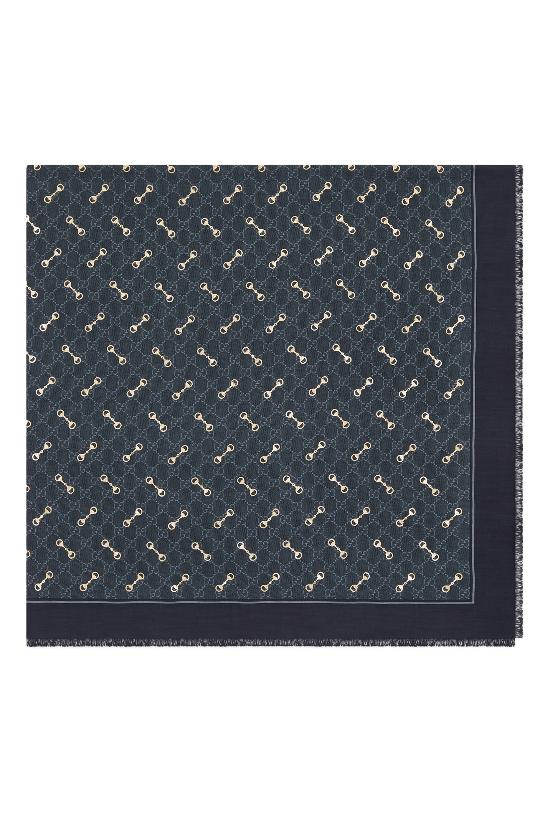 GG Horsebit Silk Shawl