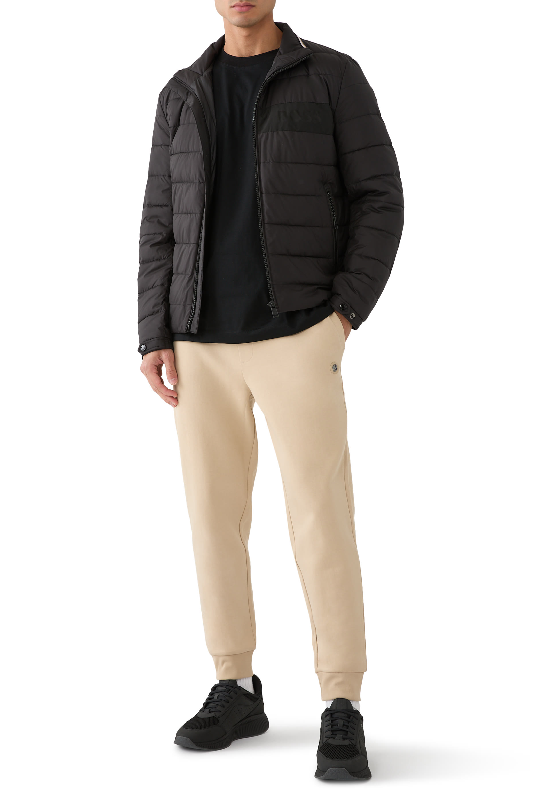 Water-Repellent Regular-Fit Jacket with Logo Detail