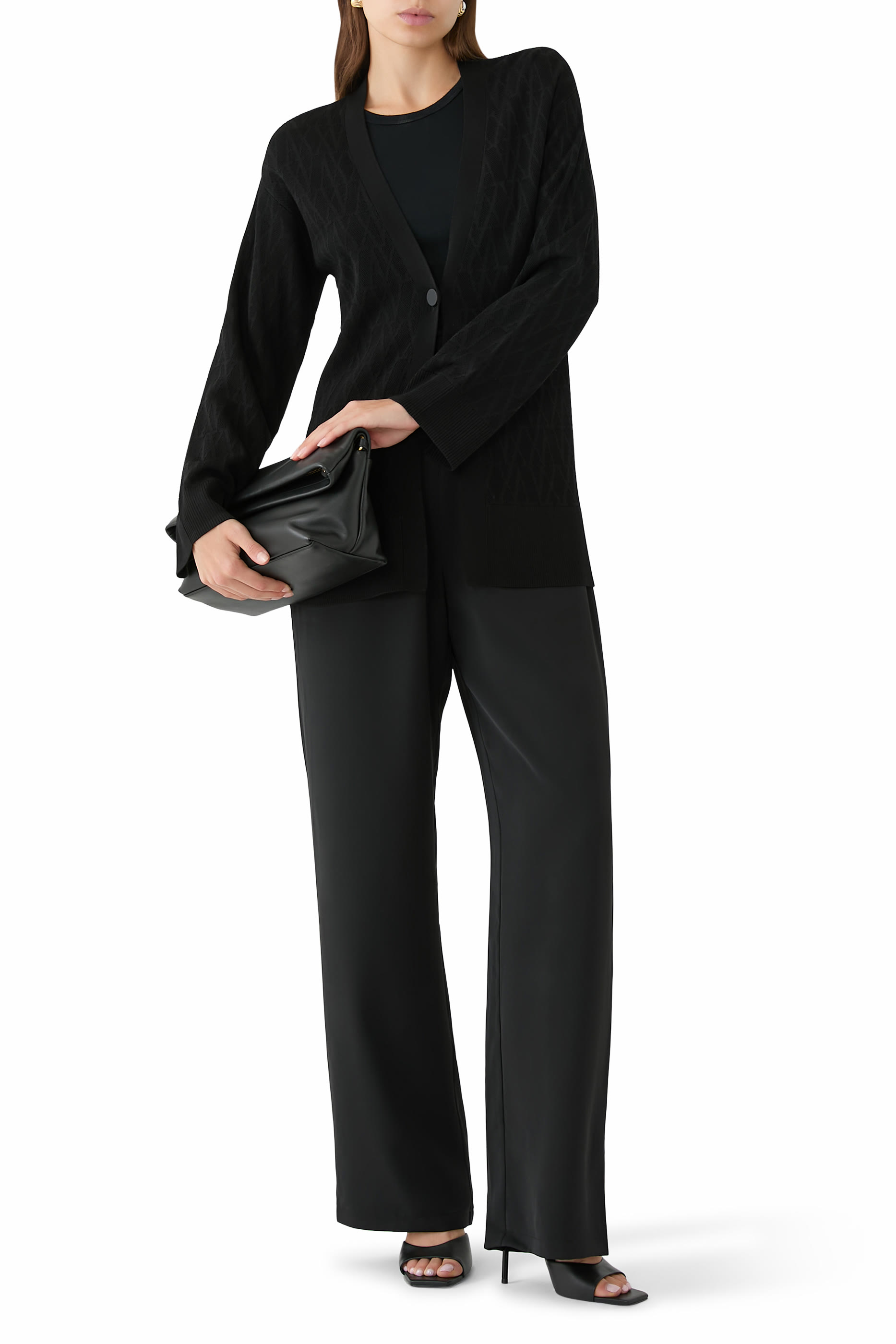 AX Logo All-Over Cardigan