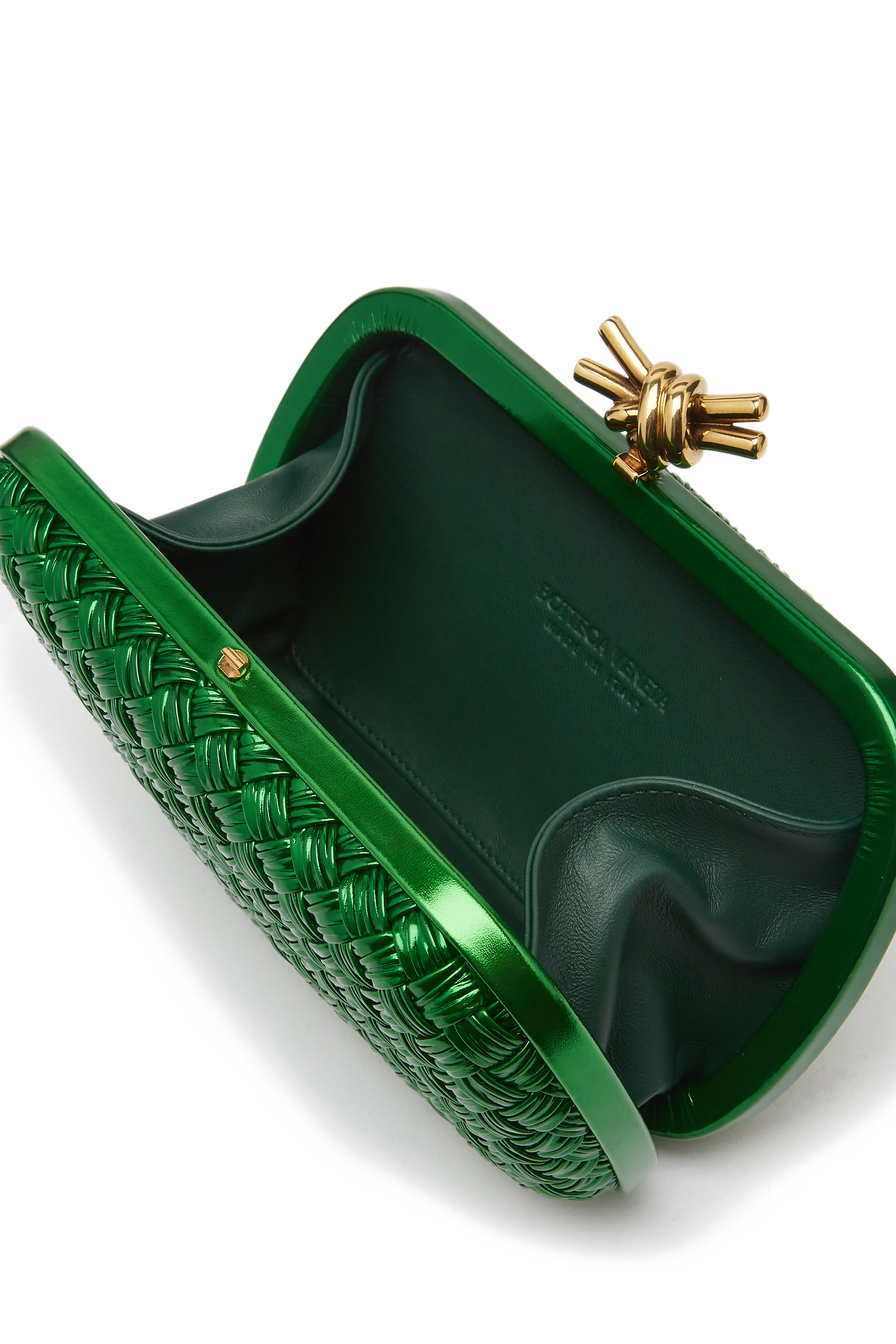 Intrecciato Leather Knot Clutch