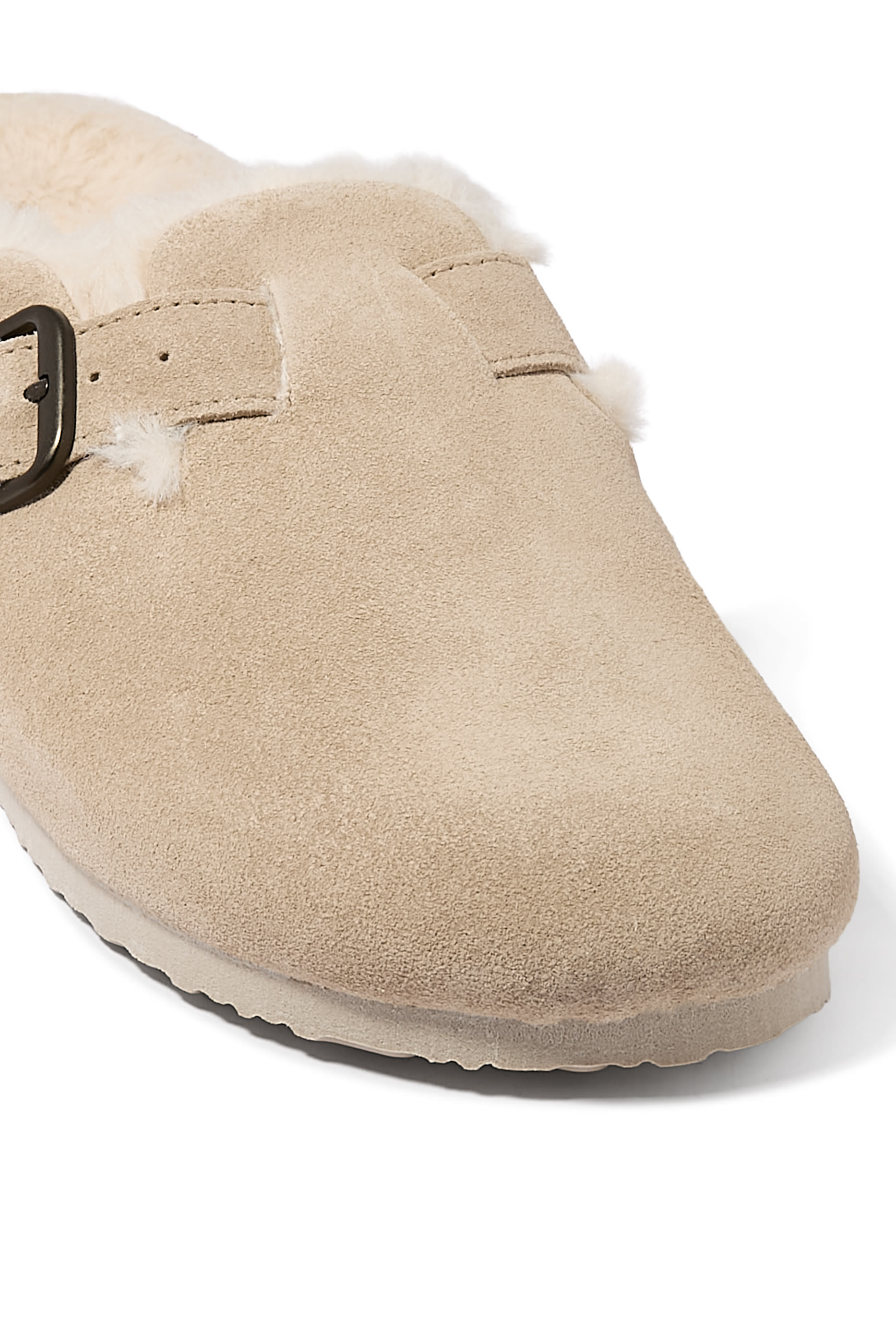  Suede Corkbed Mule Slippers