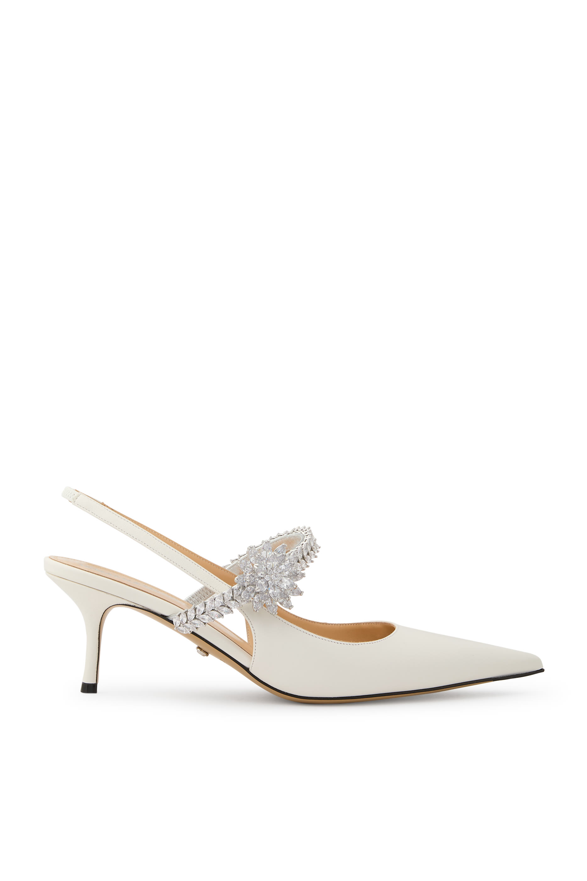  Lotus Flower 65 Nappa Leather Slingbacks