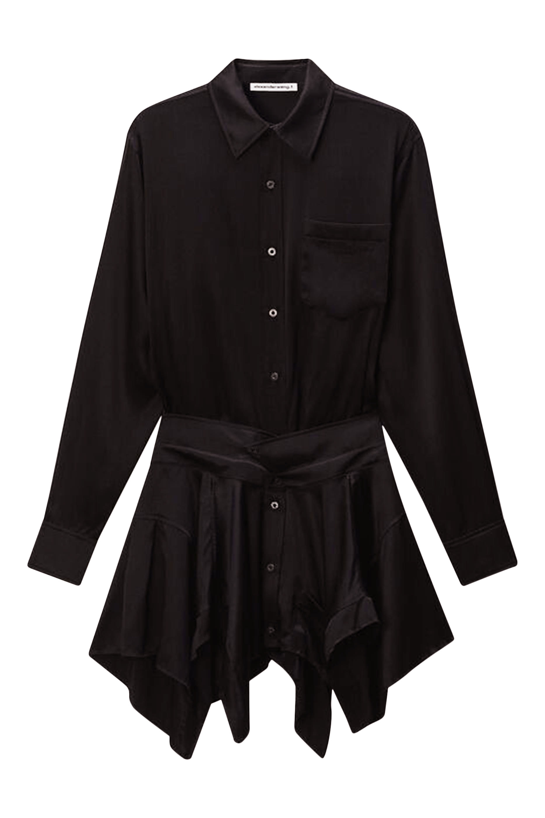 Silk Charmeuse Pre-Styled Double Shirtdress 