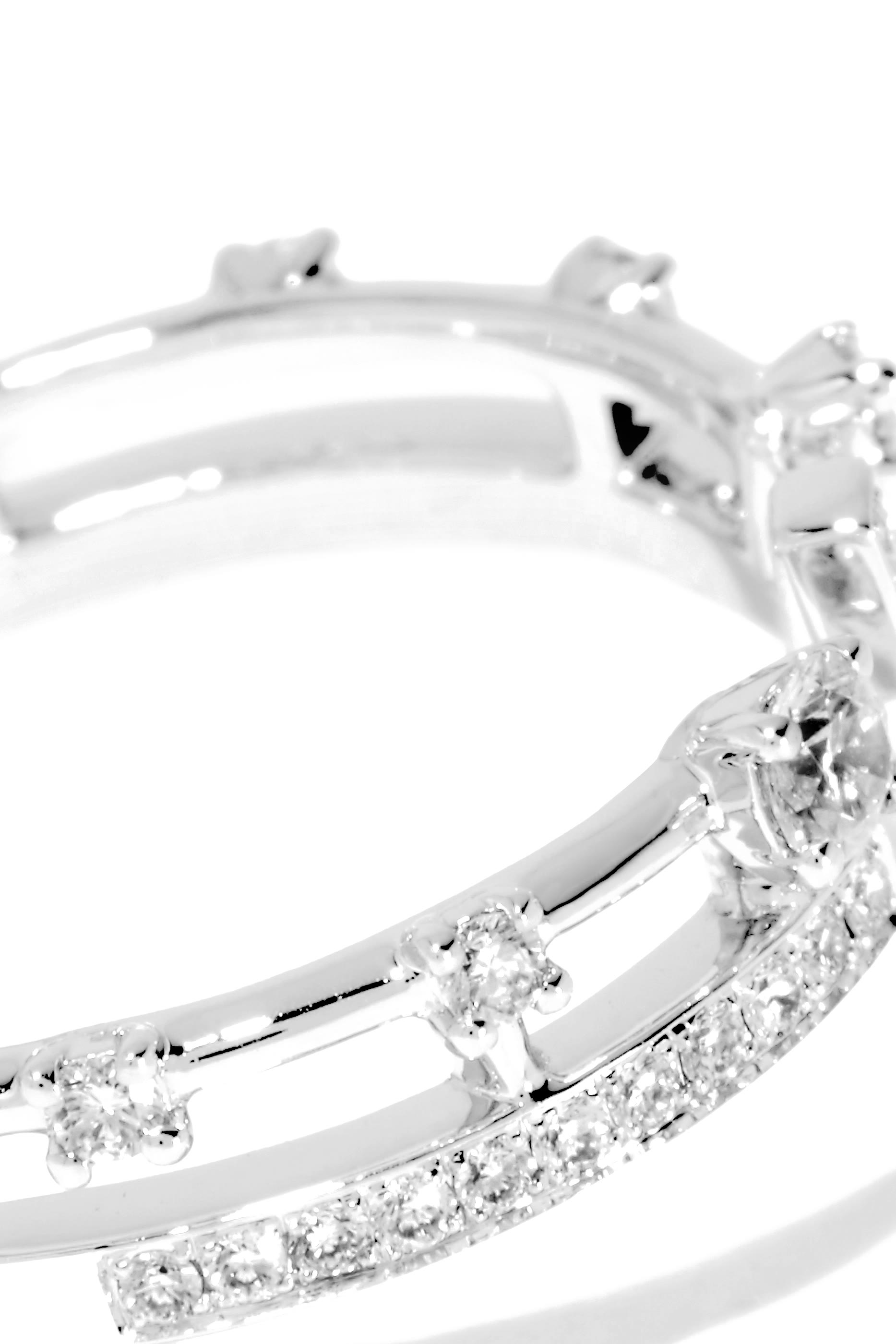 Avenues Index Ring, 18k Yellow Gold & Diamonds