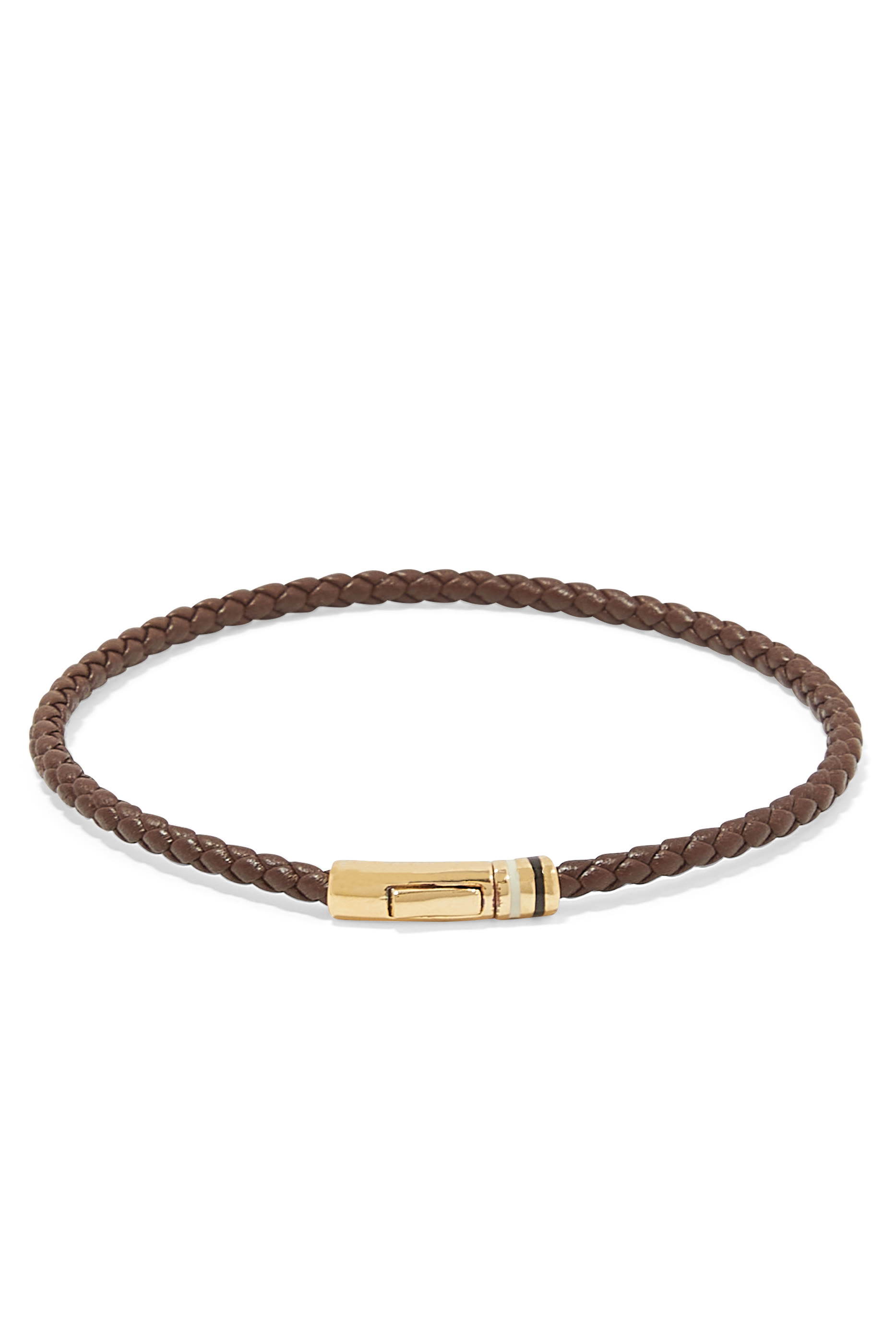 Juno Bracelet, 14K Gold-Plated Sterling Silver & Leather