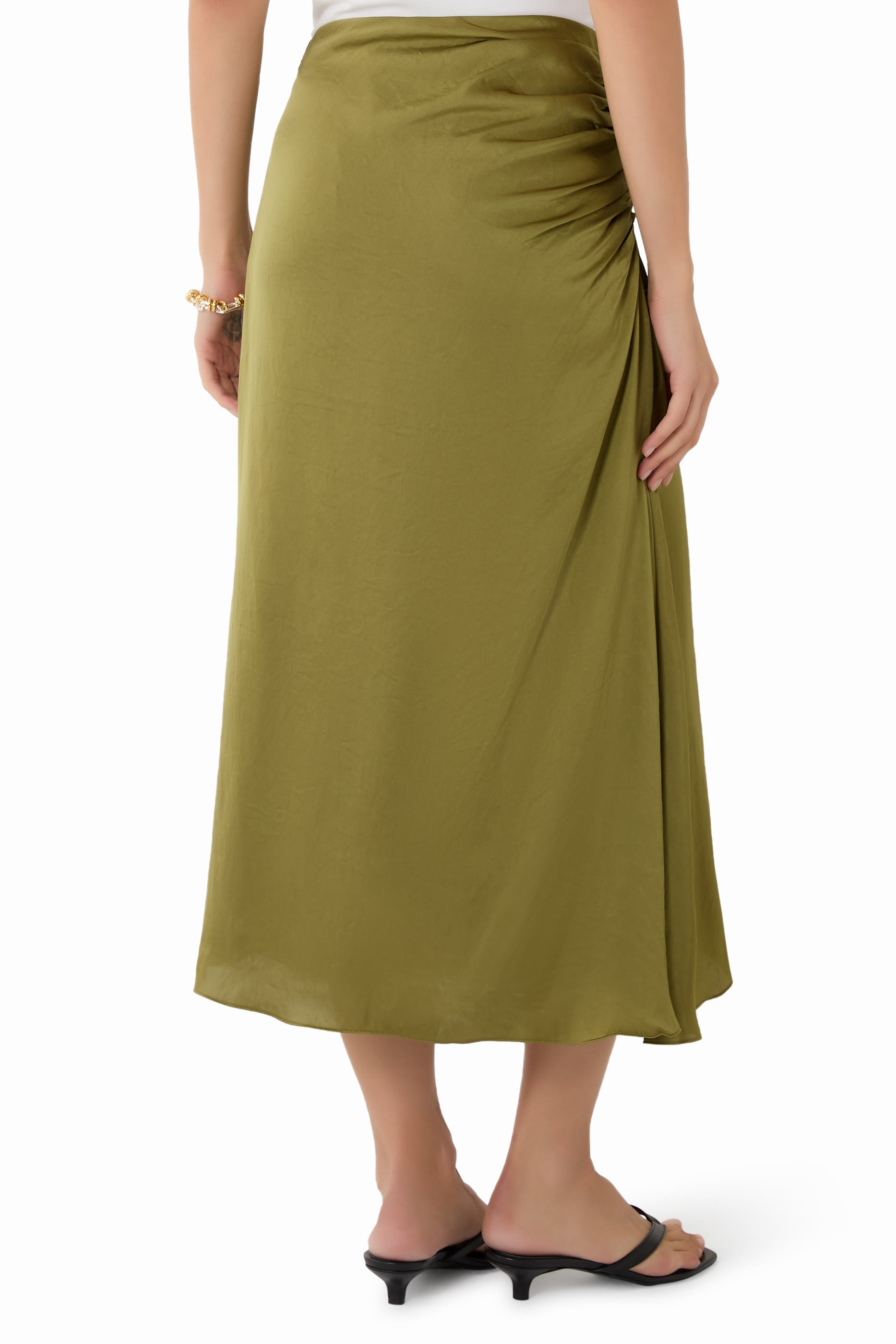 Ruched Midi Skirt