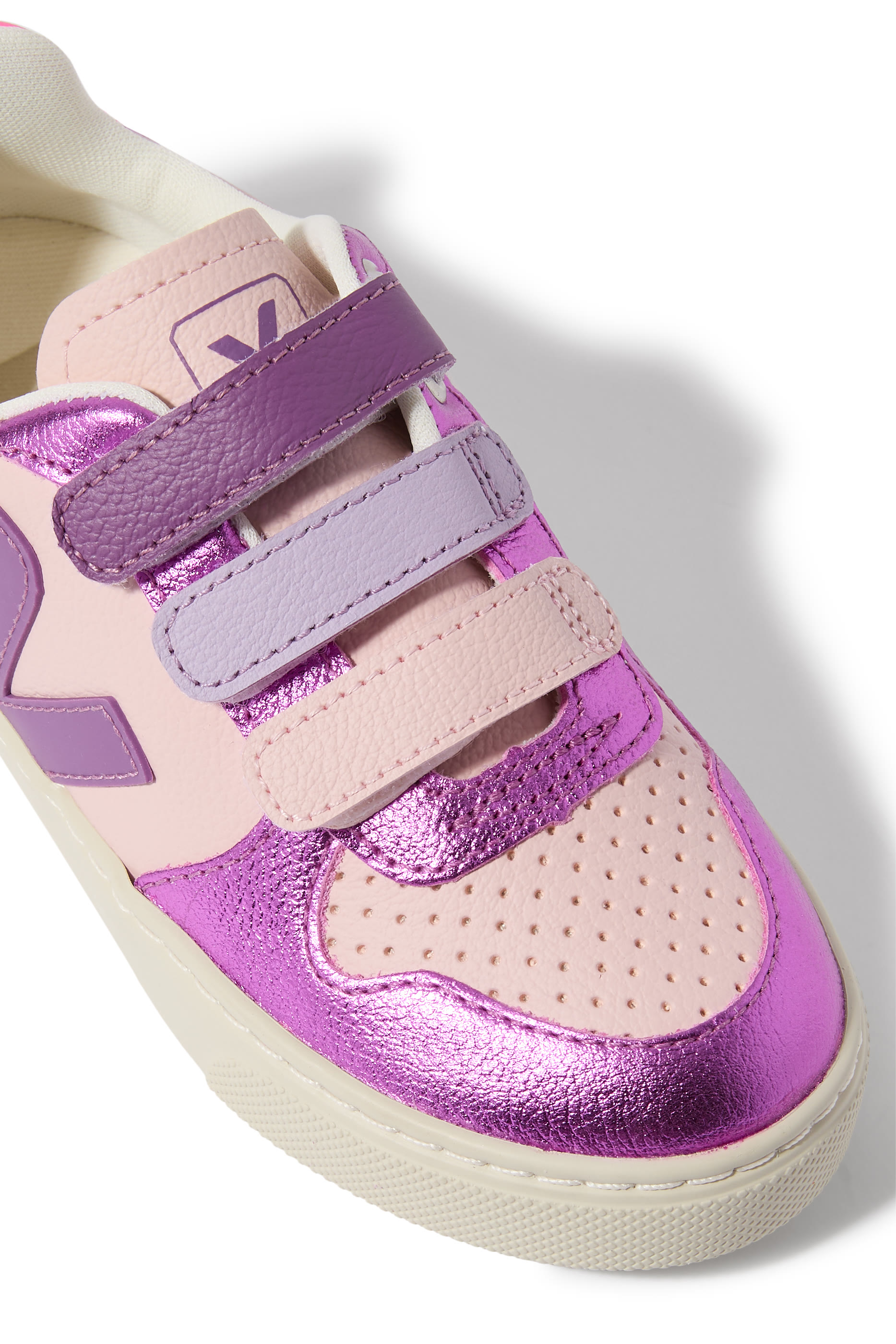 Kids V-10 Leather Sneakers