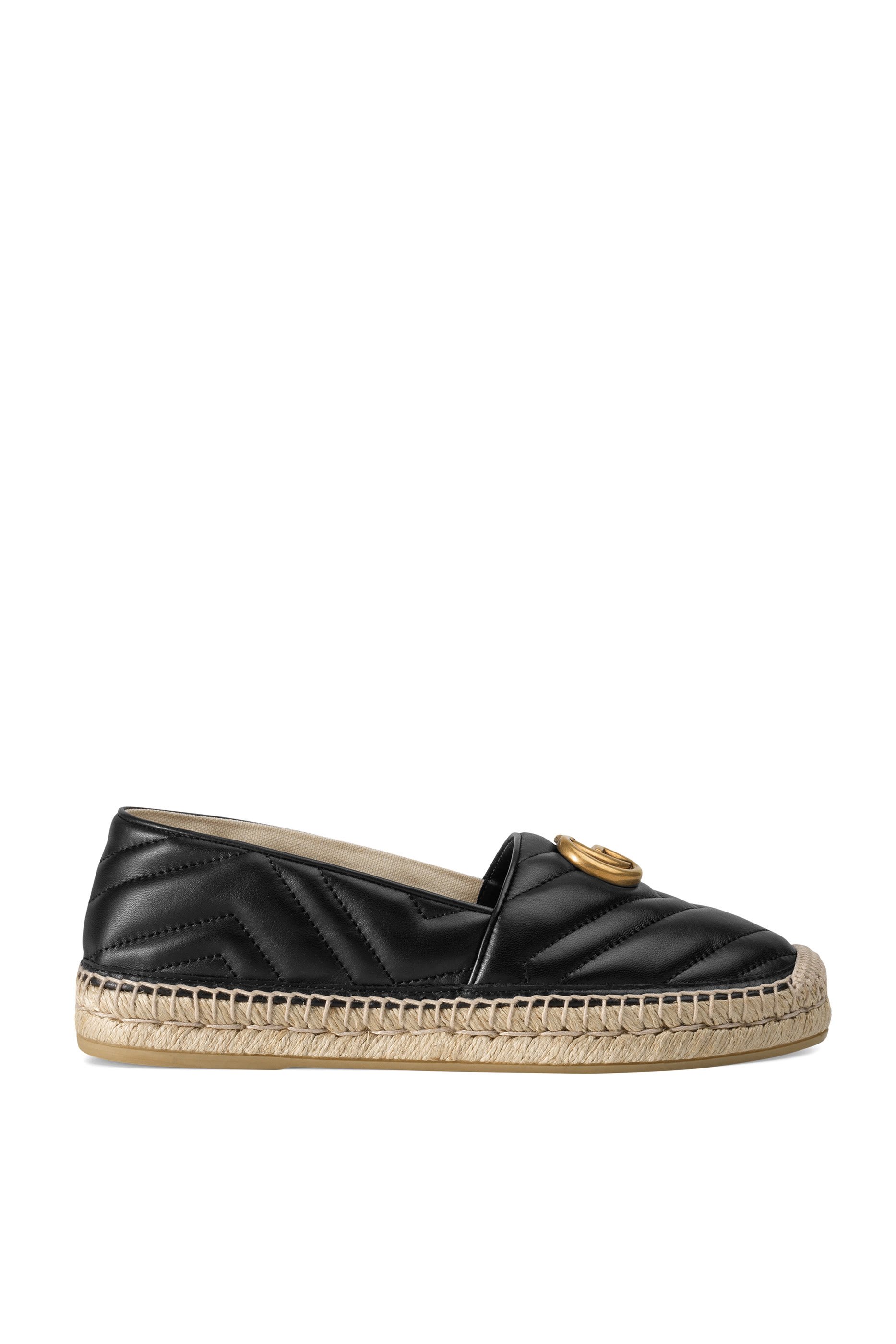 Leather Espadrilles with Double G
