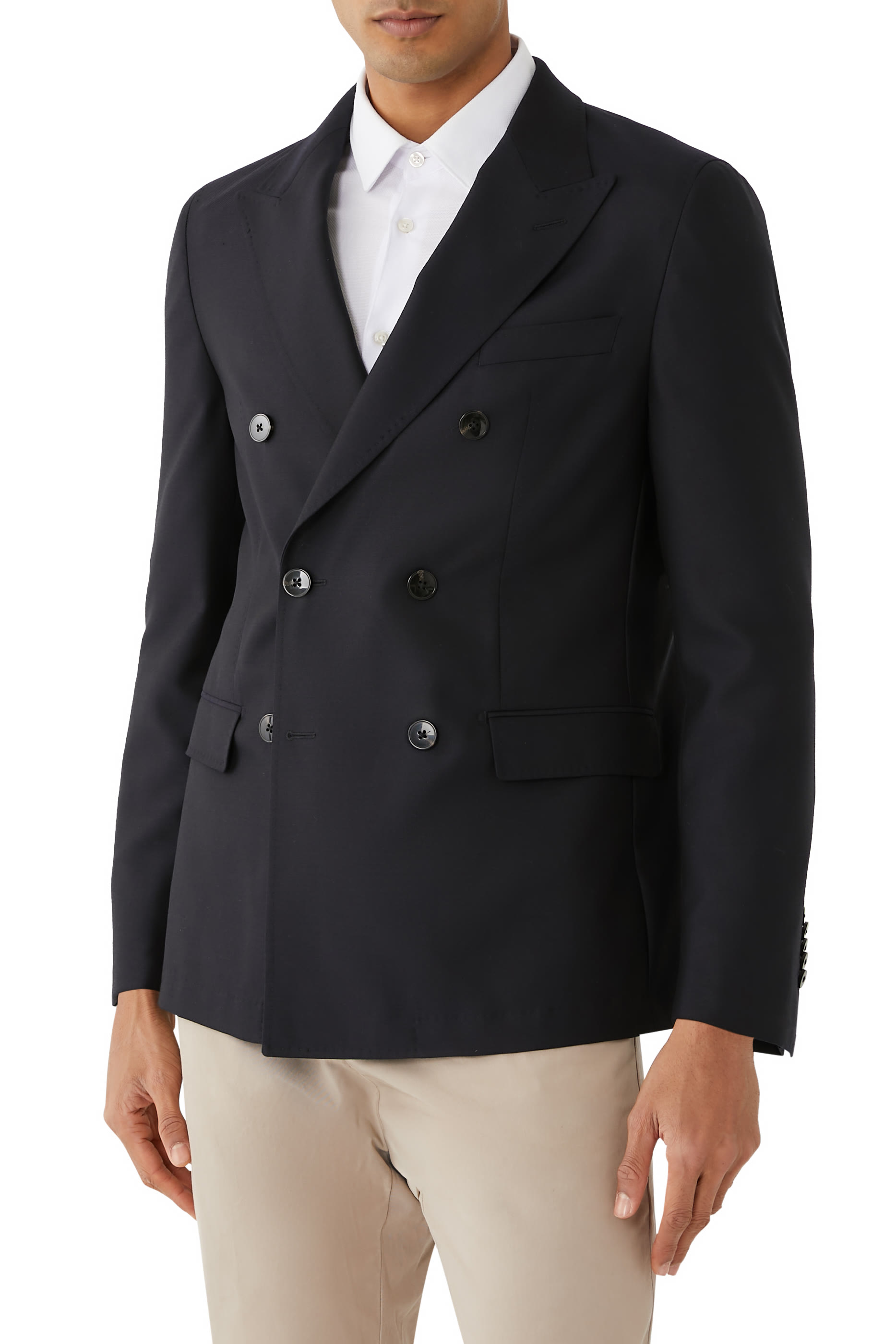 Heston Double-Breasted Slim-Fit Jacket