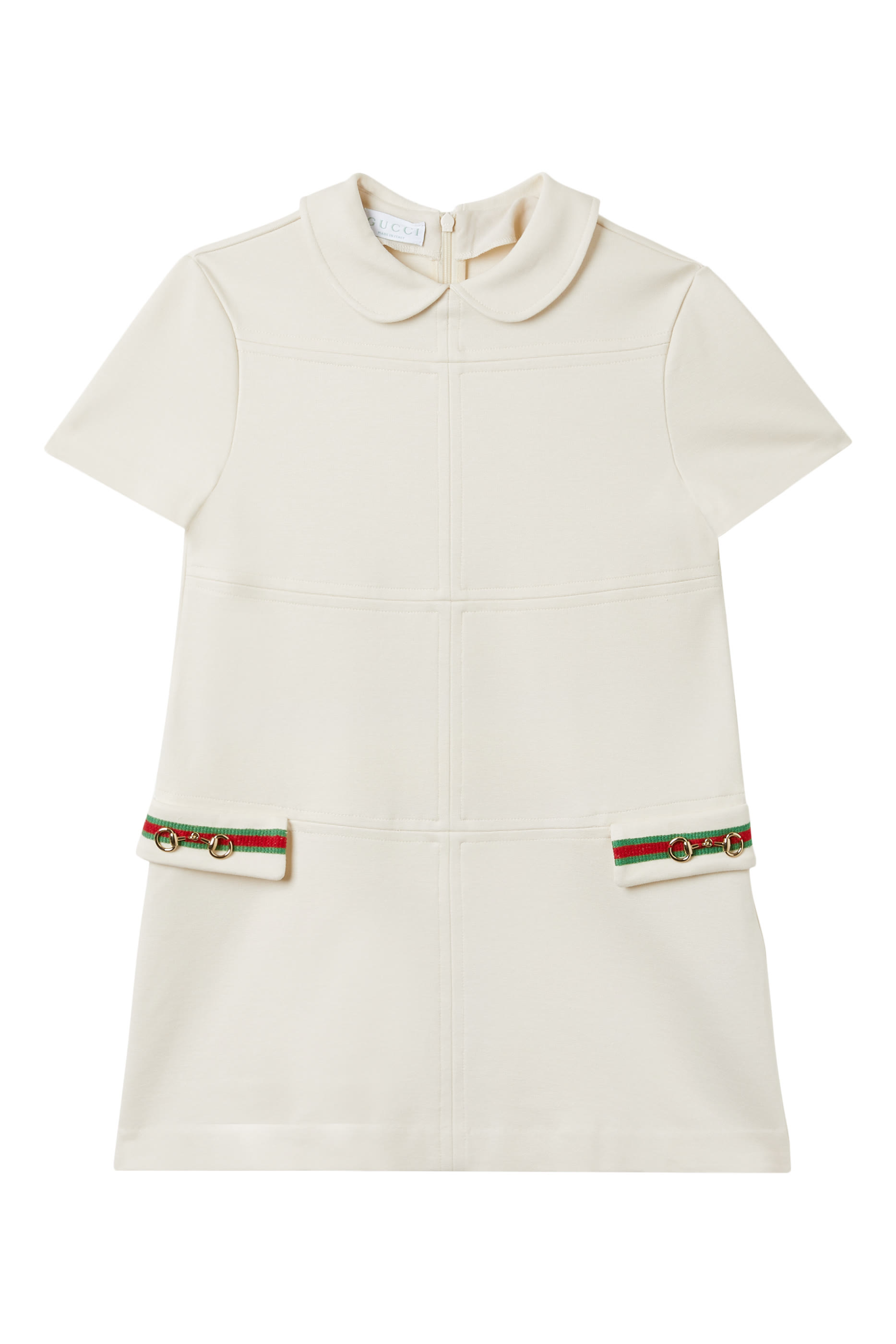 Kids Cotton Jersey Dress with Horsebit & Web