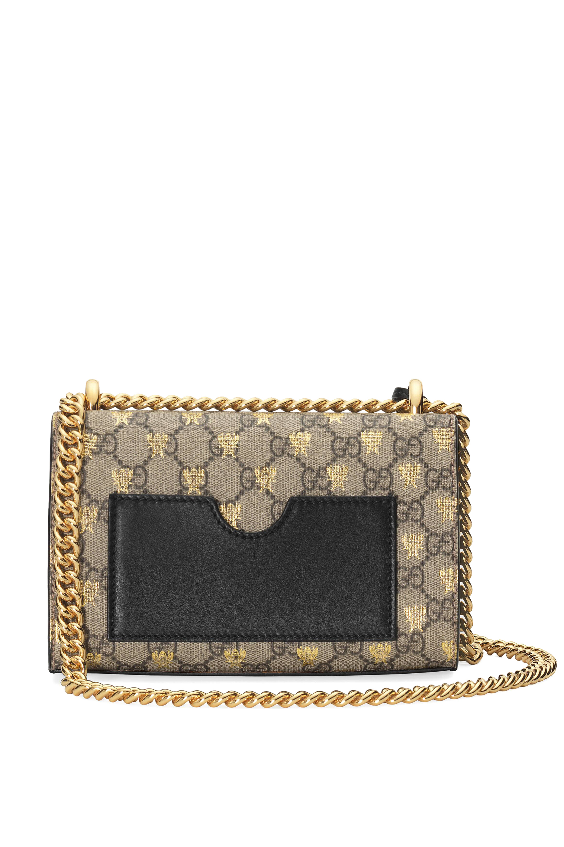 Padlock Small GG Bees Shoulder Bag