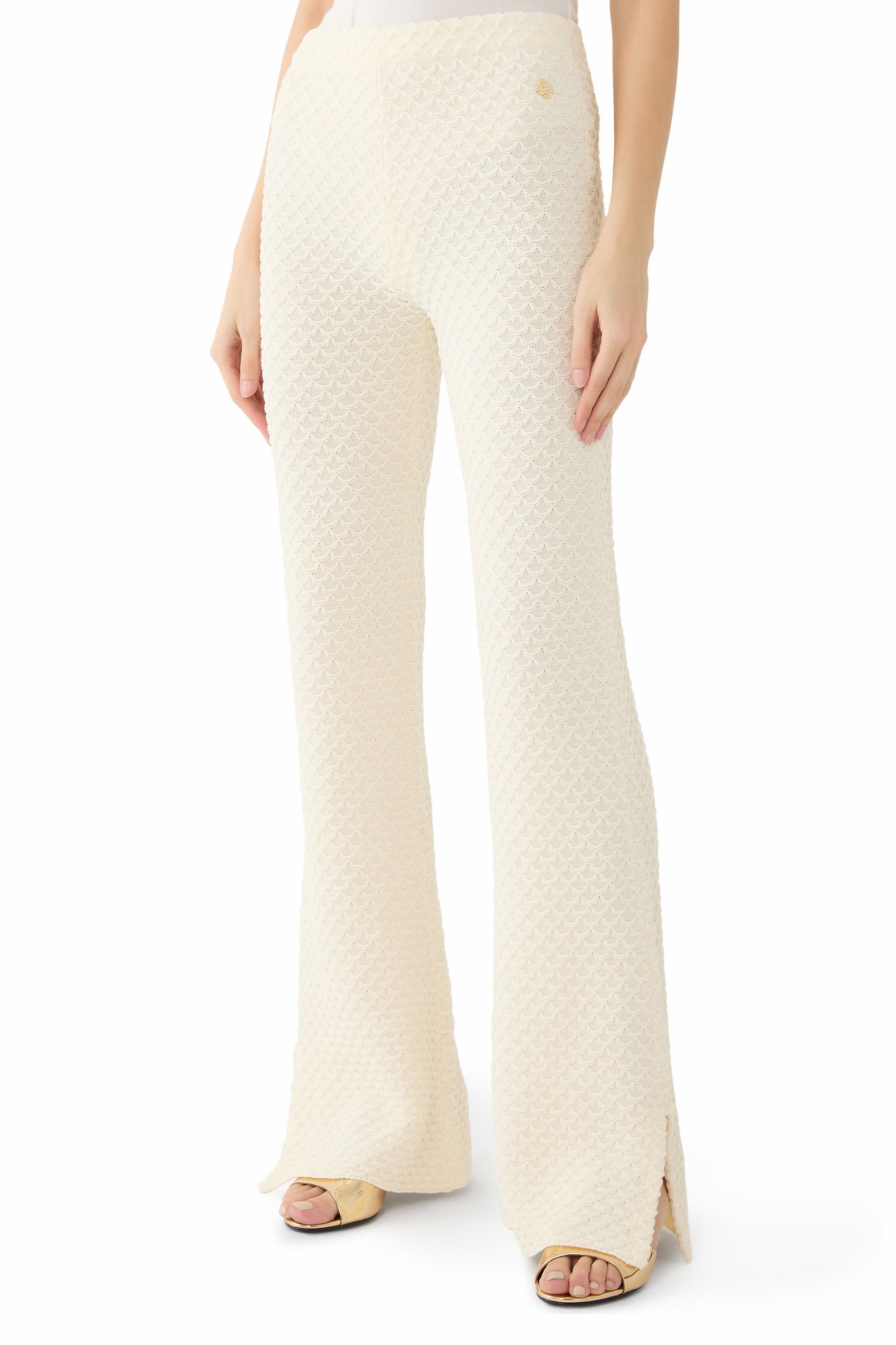 Textured Knitted Trousers