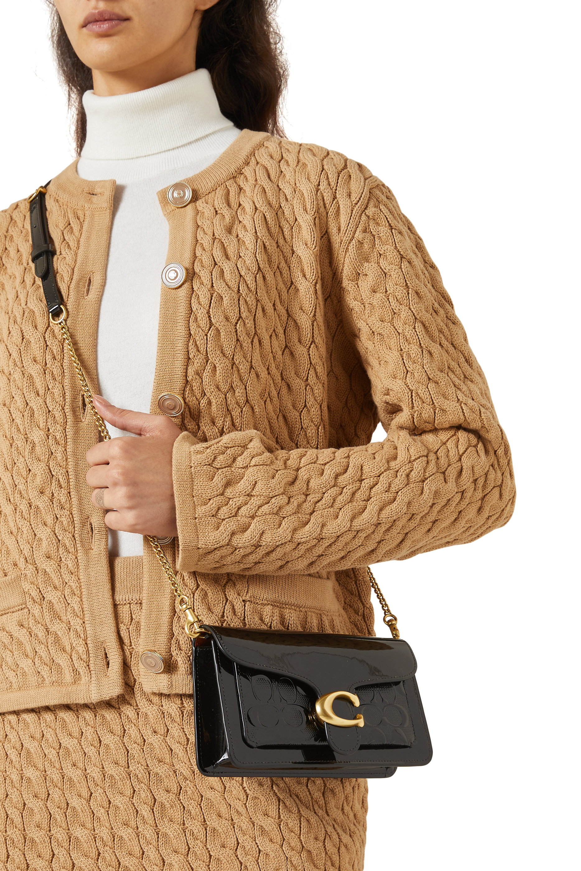 Tabby Signature Patent Leather Clutch Bag