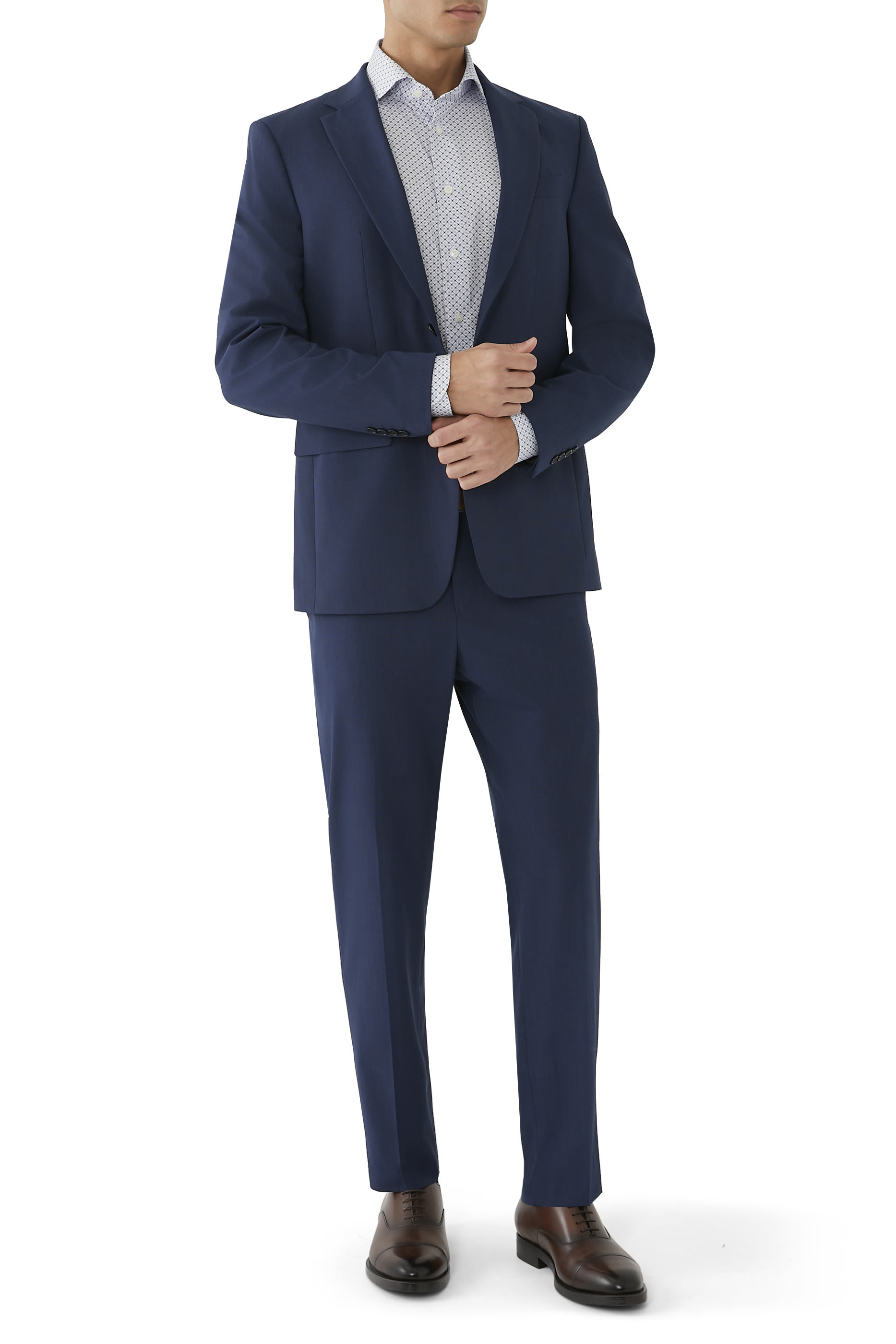 Contemporary Fit Micro Print Poplin Shirt