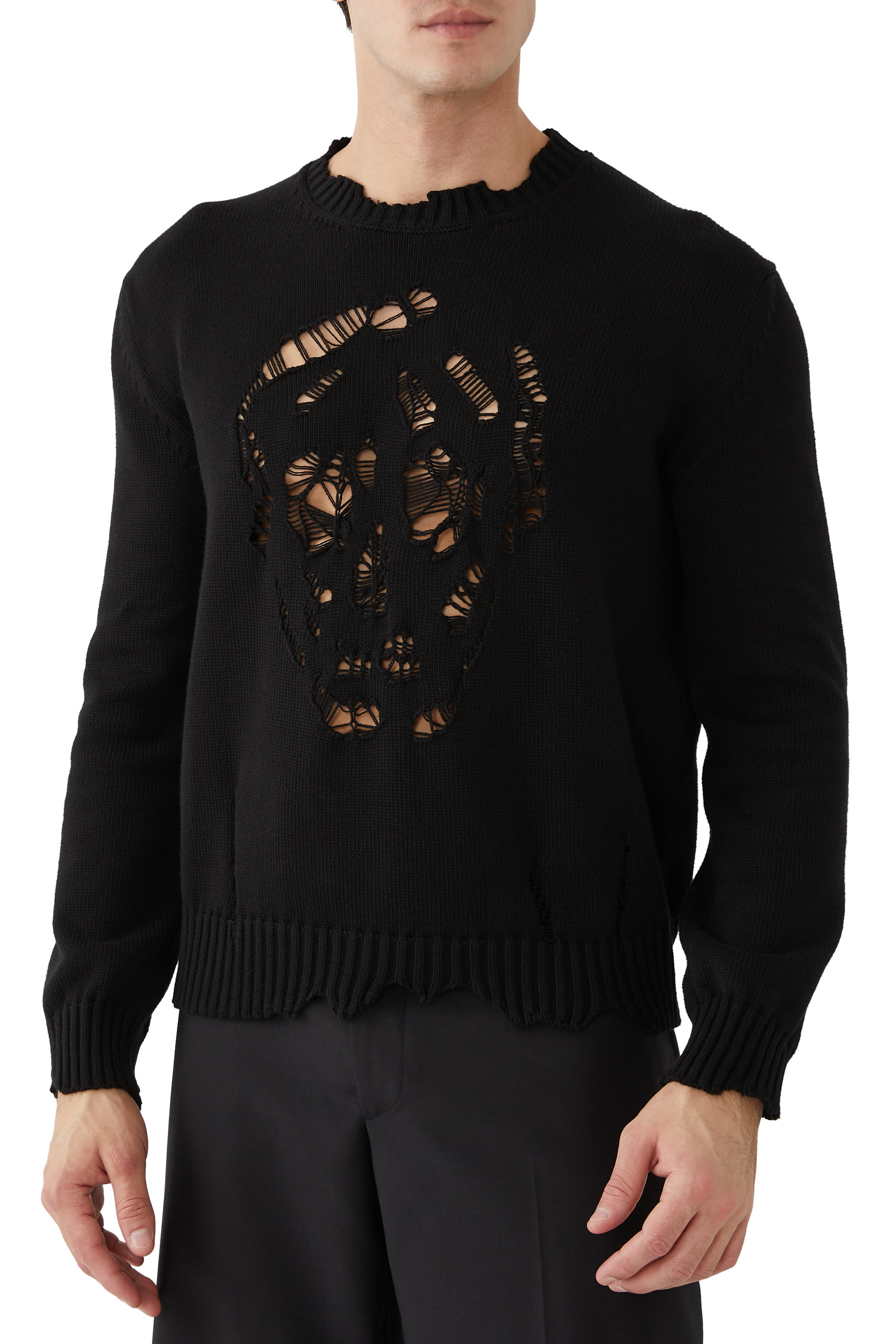 Distressed Skull Cardigan