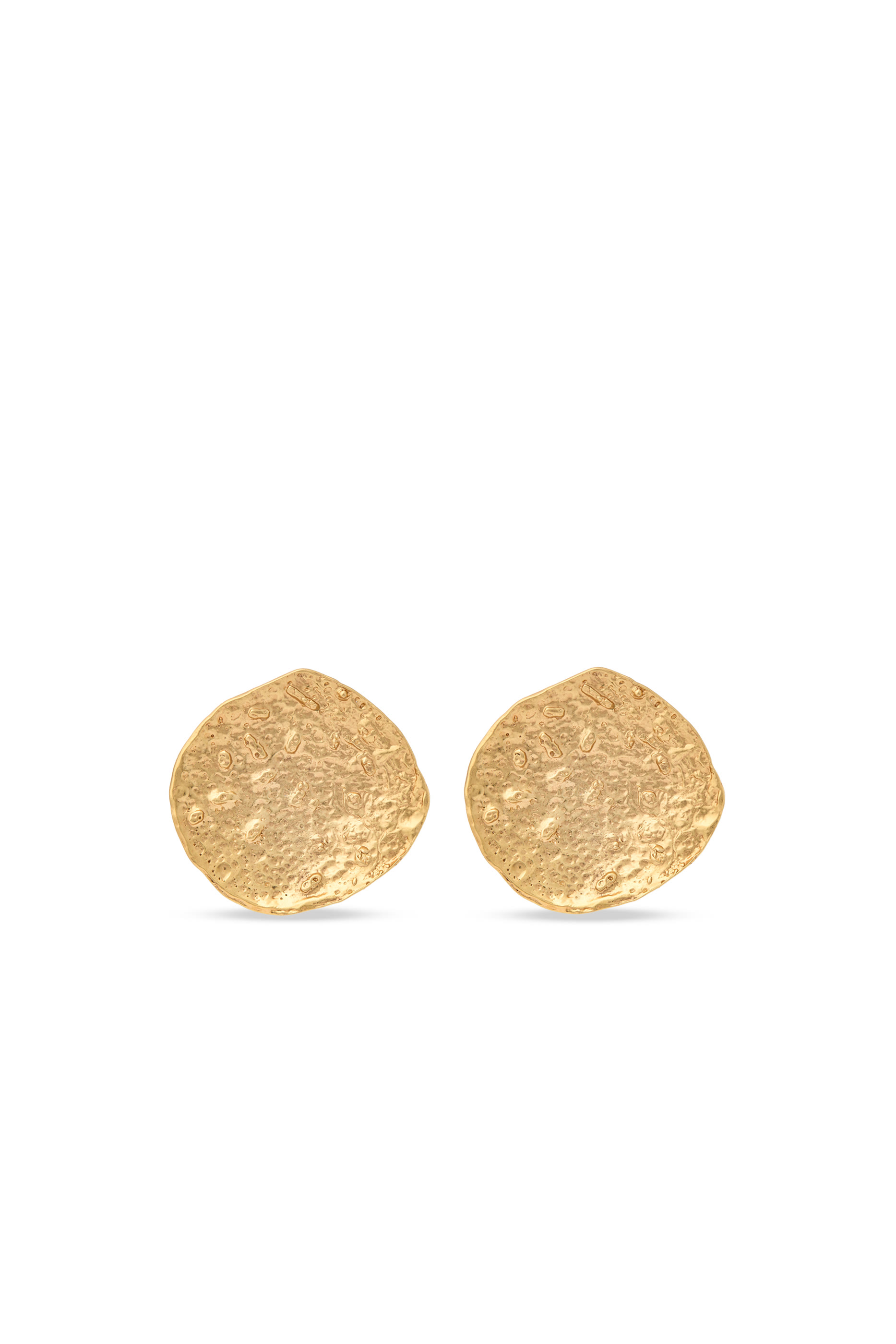  Moon Eclipse Earrings, 24kt Gold-Plated Metal