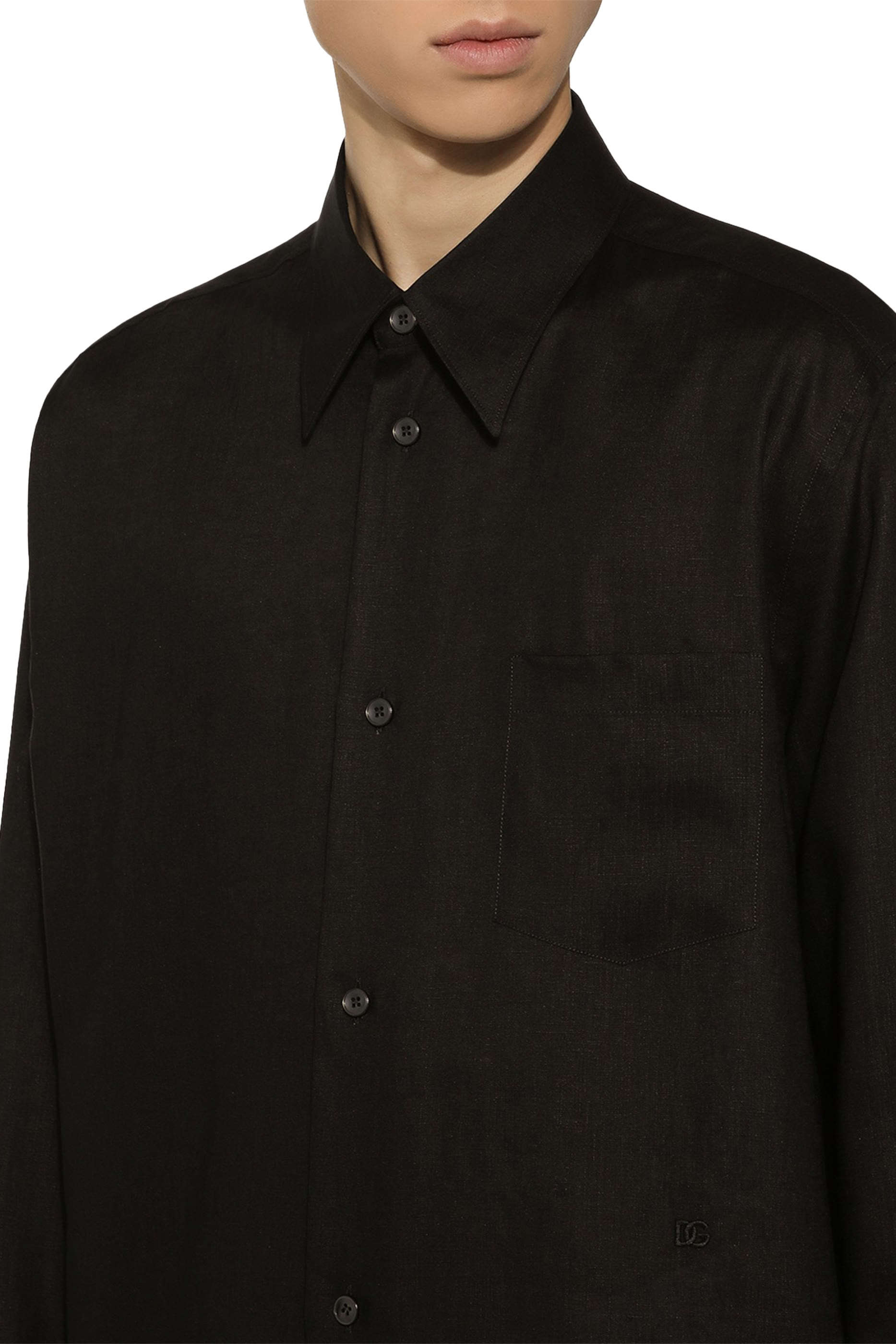 Linen Shirt with DG Embroidery