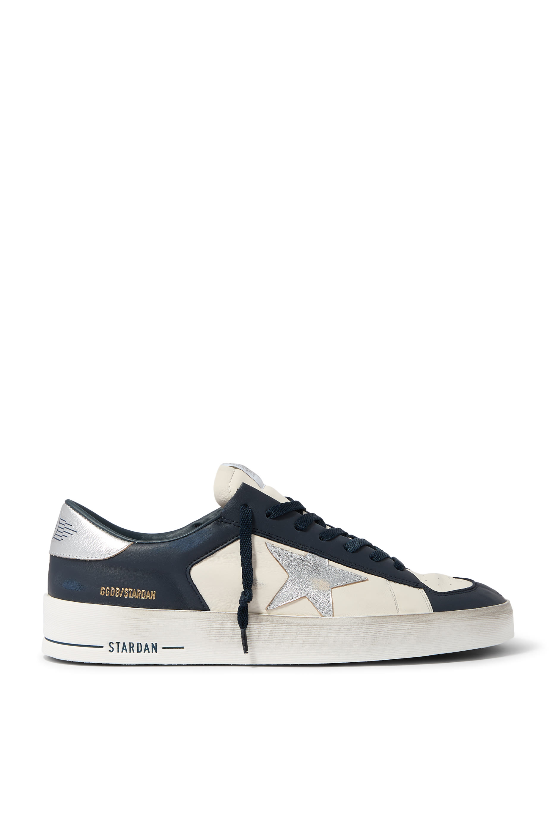 Stardan Sneakers in Nappa with Silver Mirror-Effect Star and Heel Tab