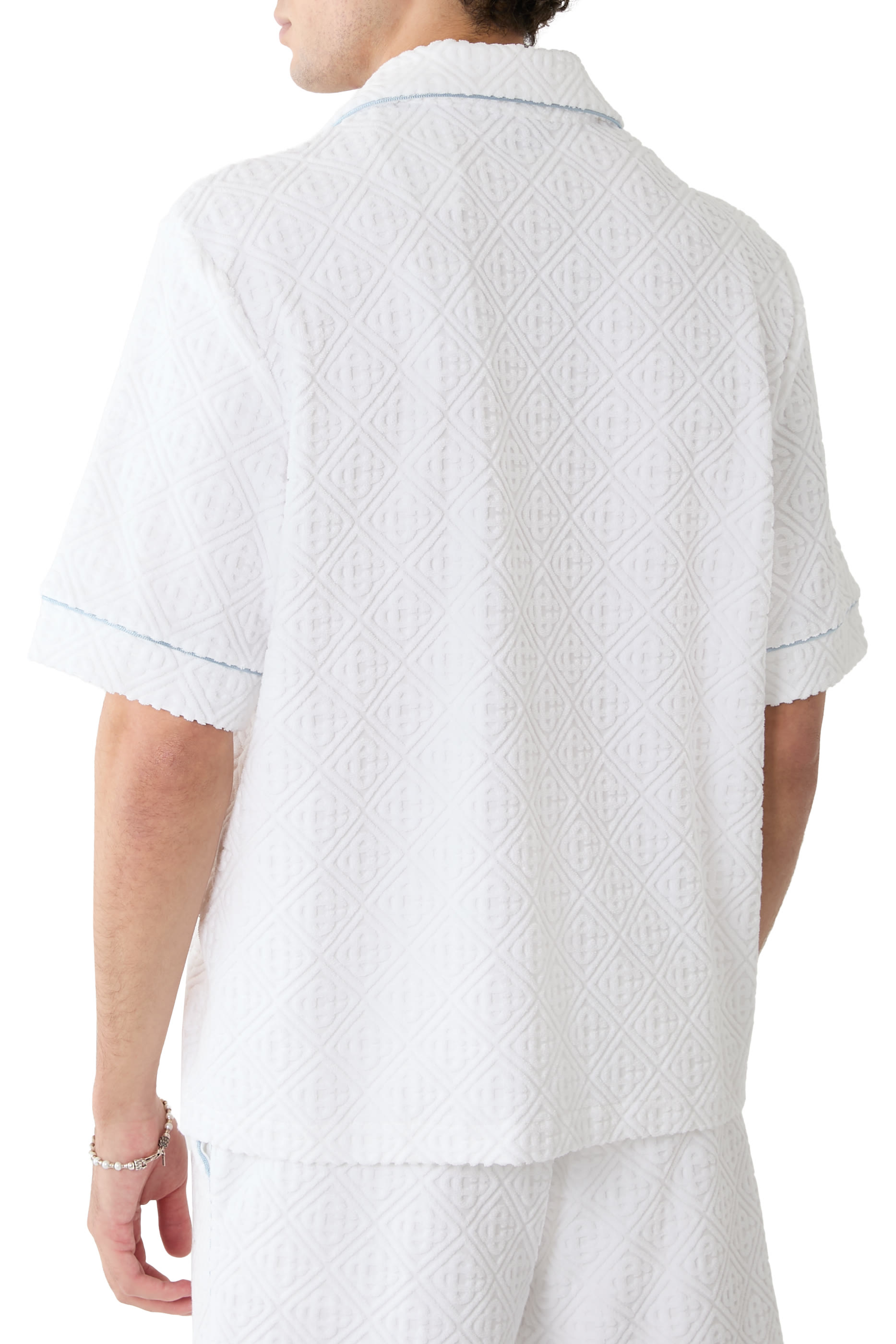  Towelling Monogram Short Sleeve Shirt