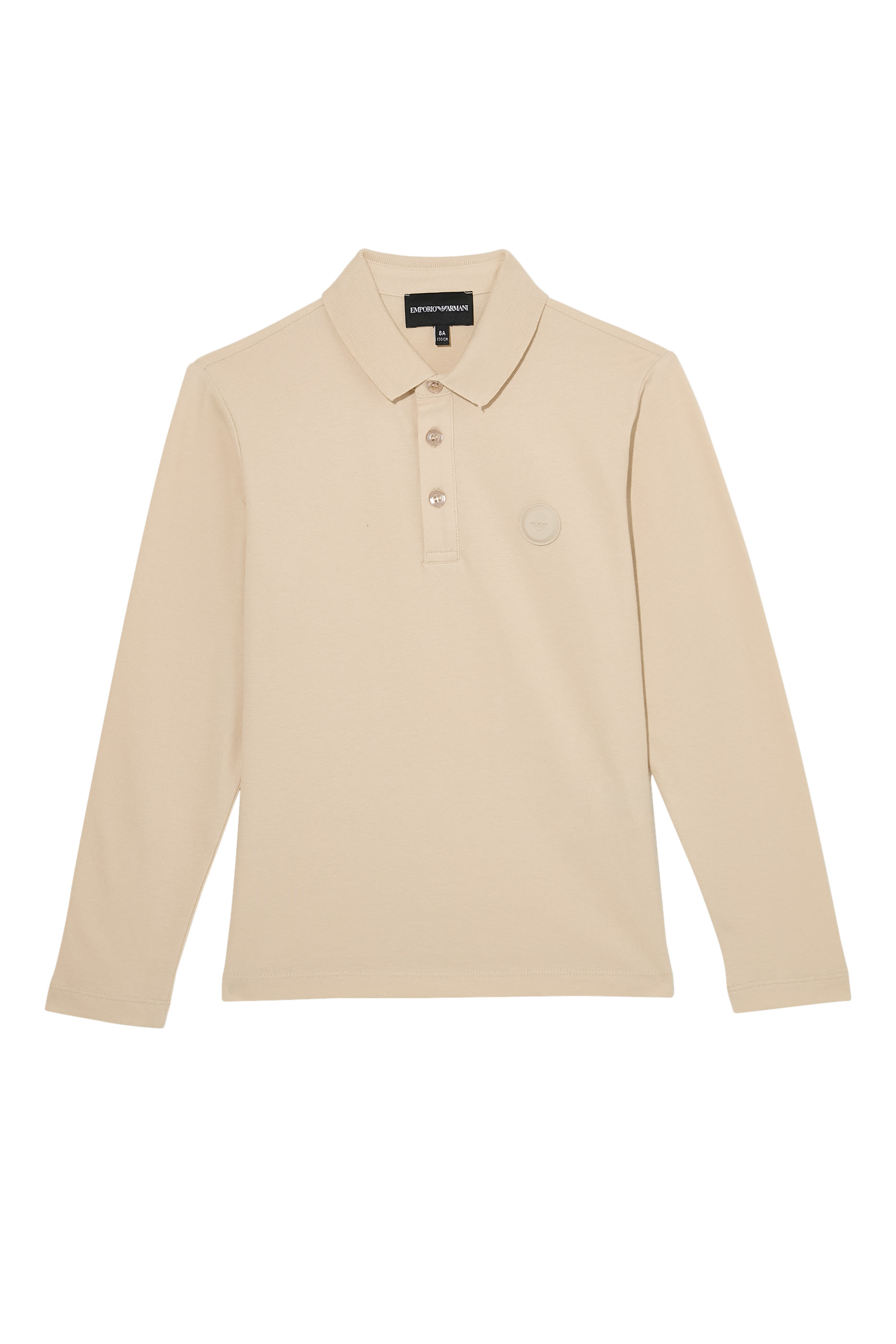 Kids Long-Sleeved Cotton Polo Shirt