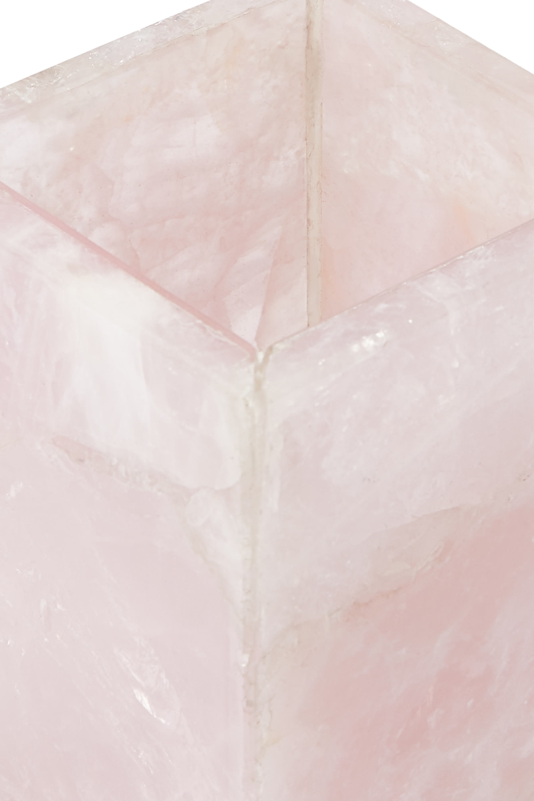 Taj Rose Quartz Brush Holder