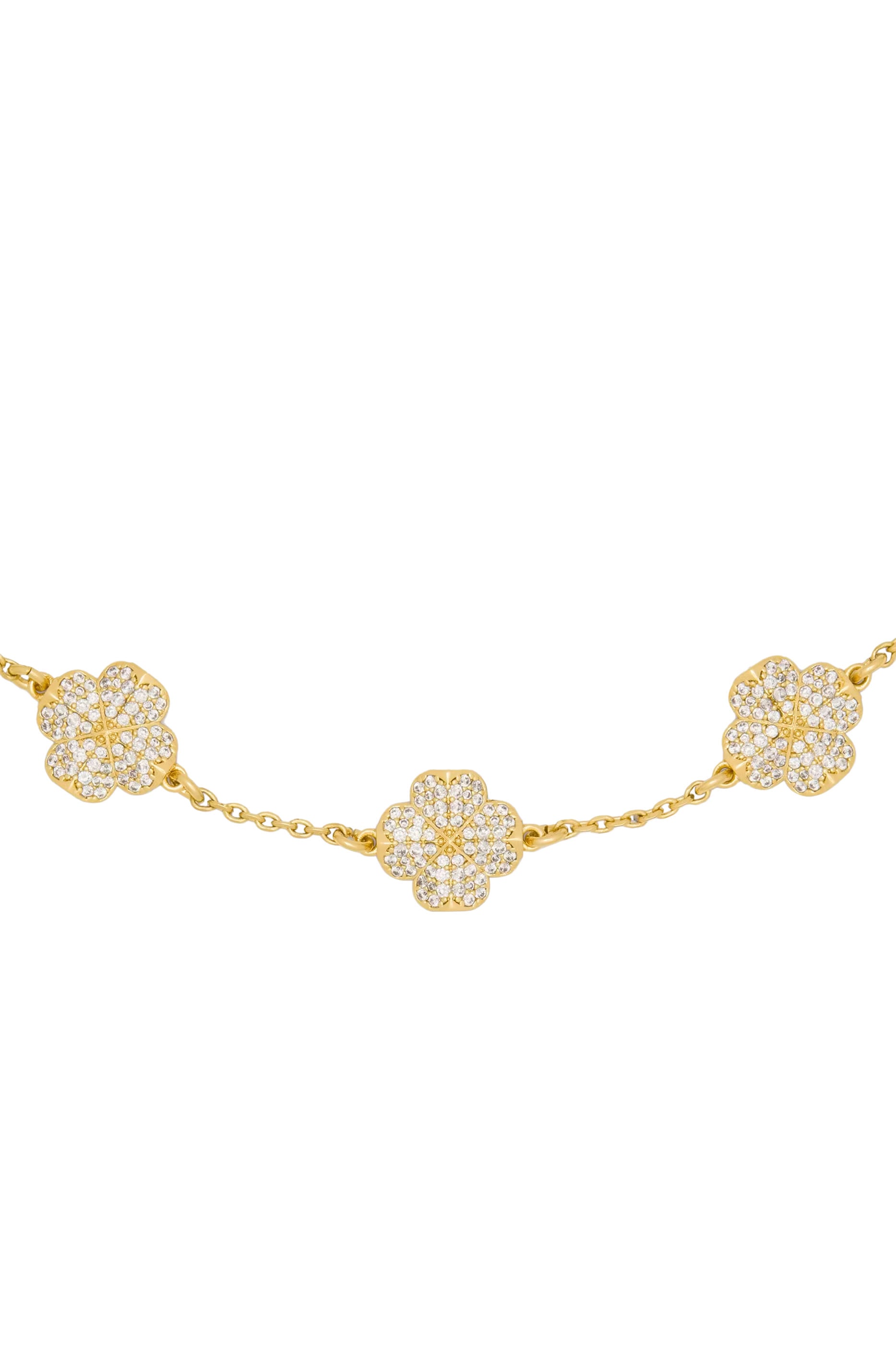 Spade Flower Pave Scatter Bracelet