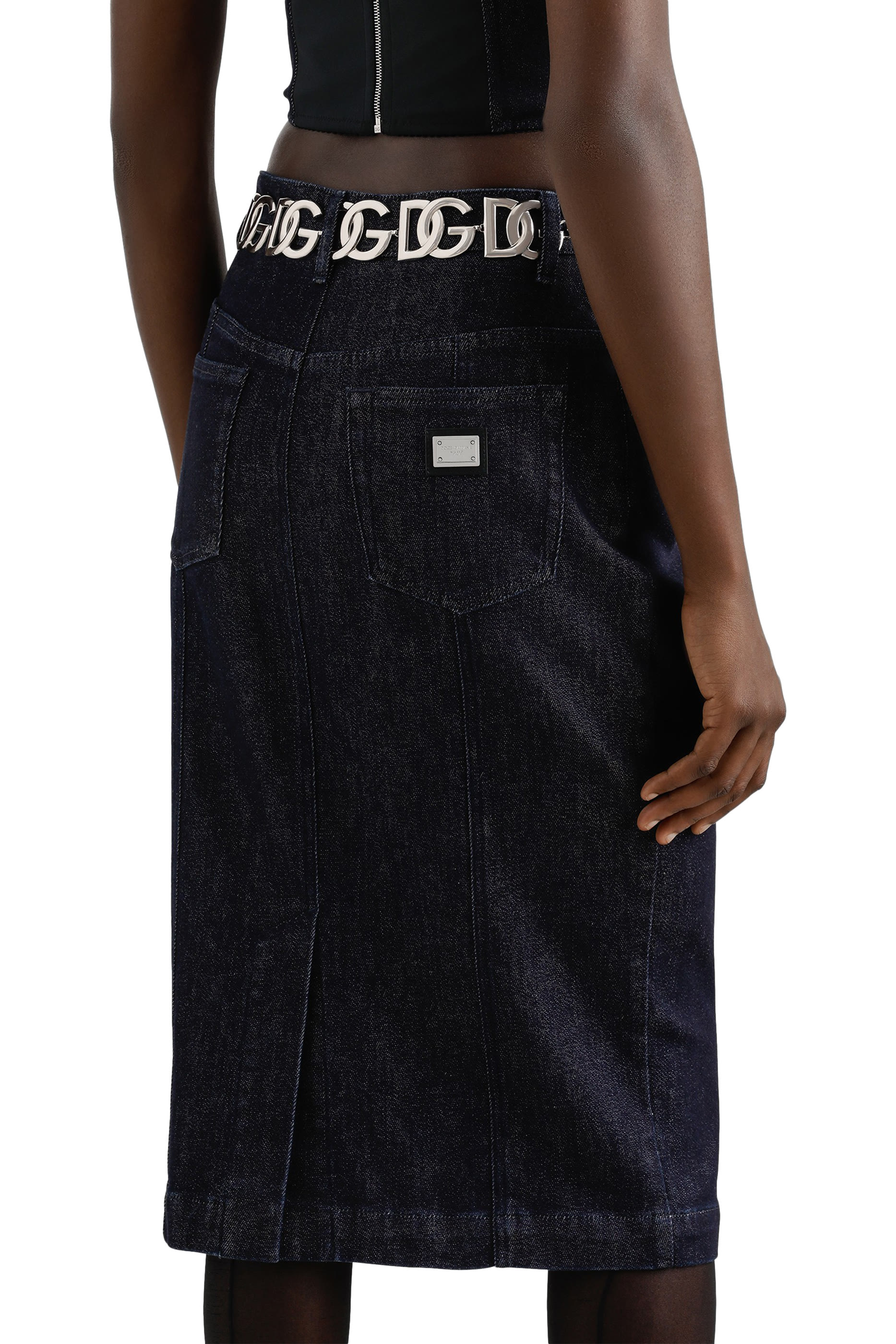 Denim Midi Skirt