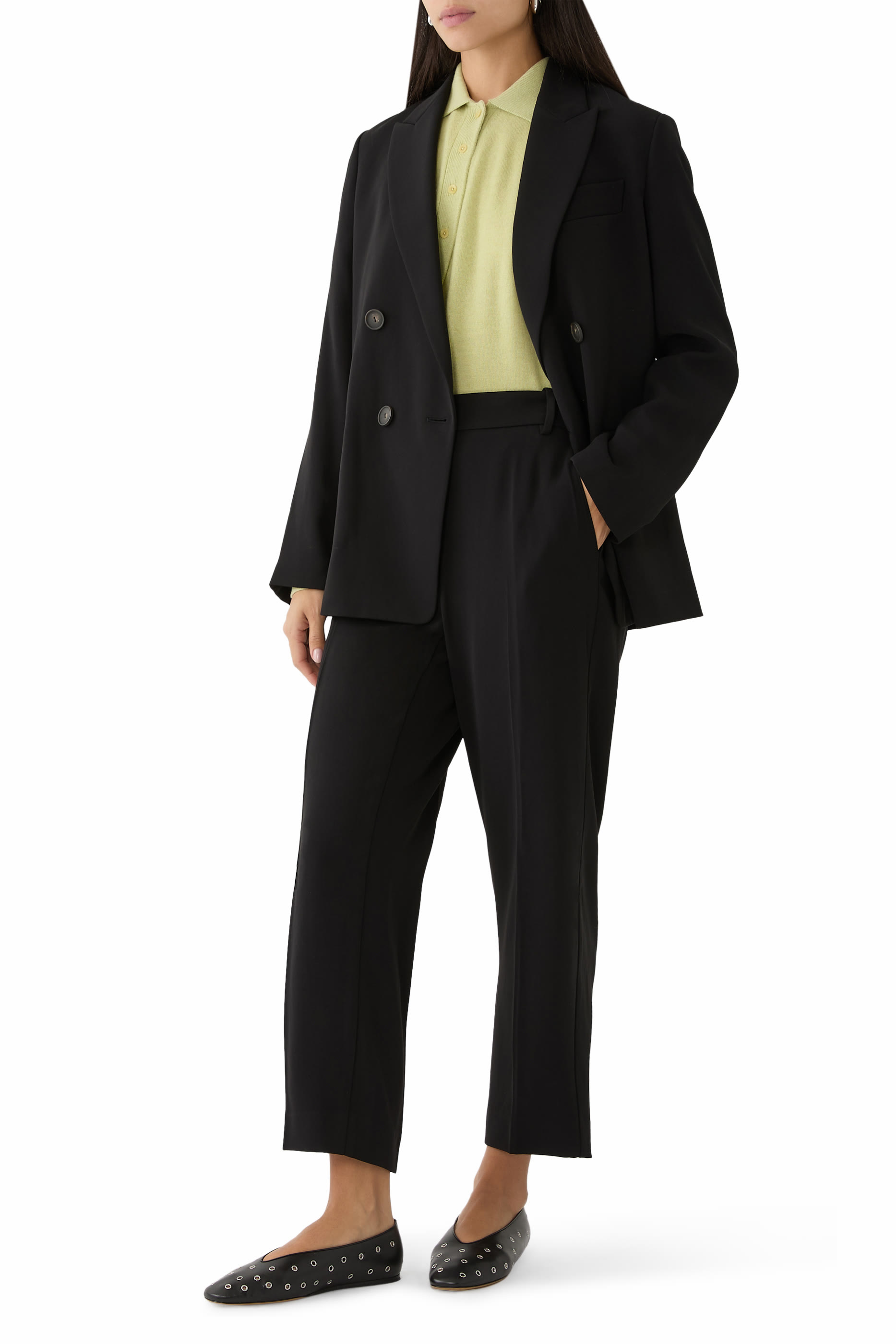 Mid-Rise Tapered Pull-On Pants