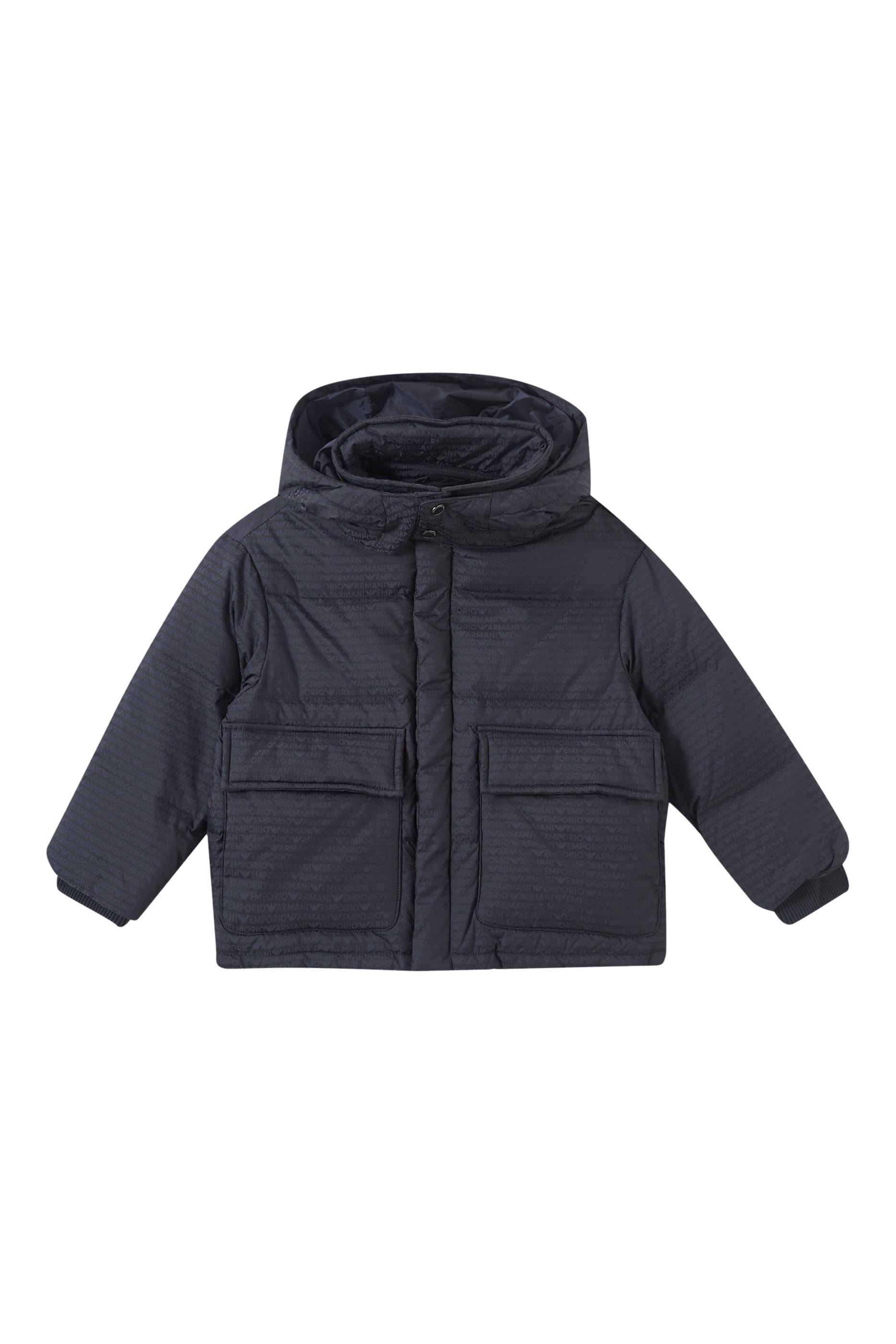 Kids Hooded EA Text Logo Jacket