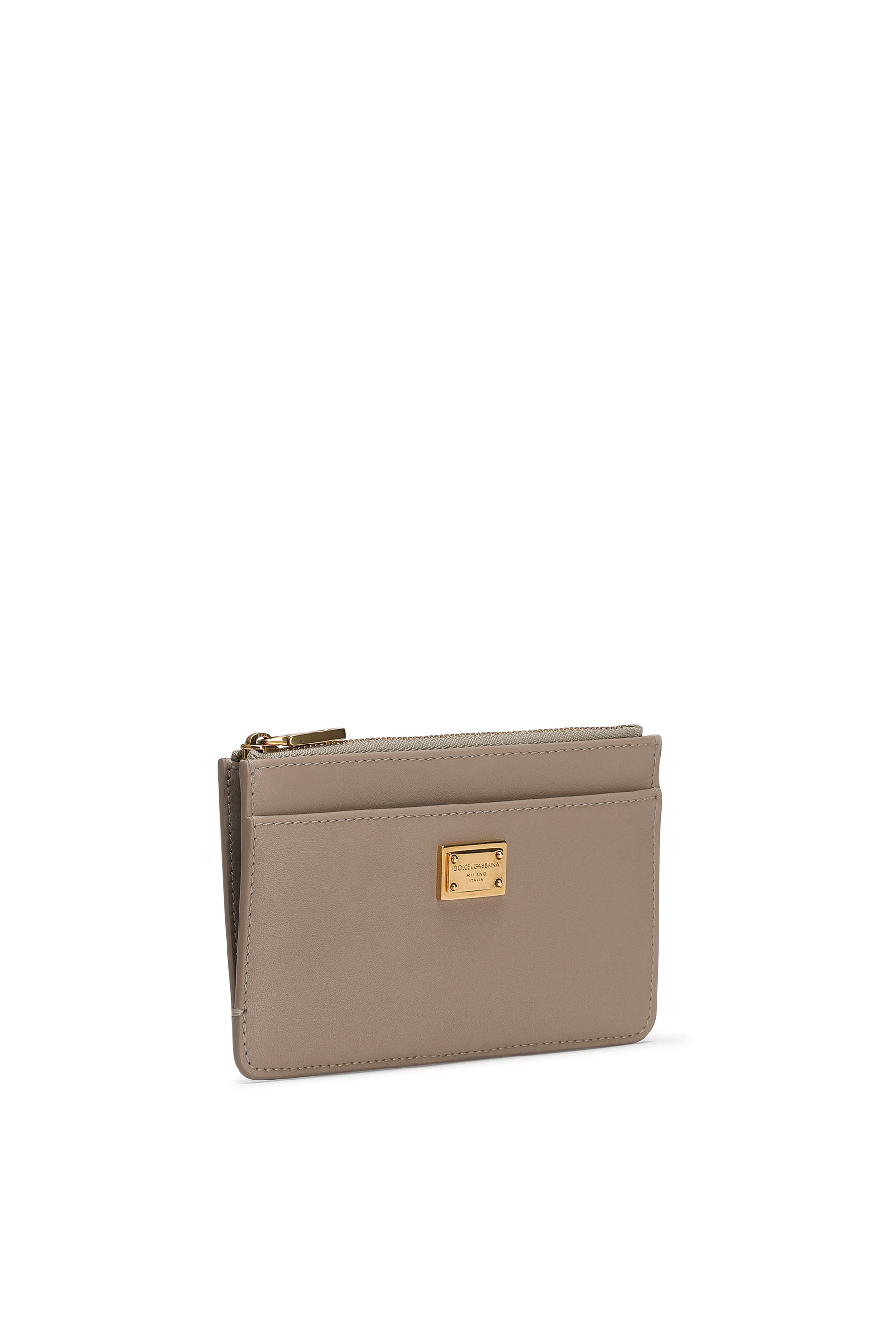 Logo Calfskin Card Holder