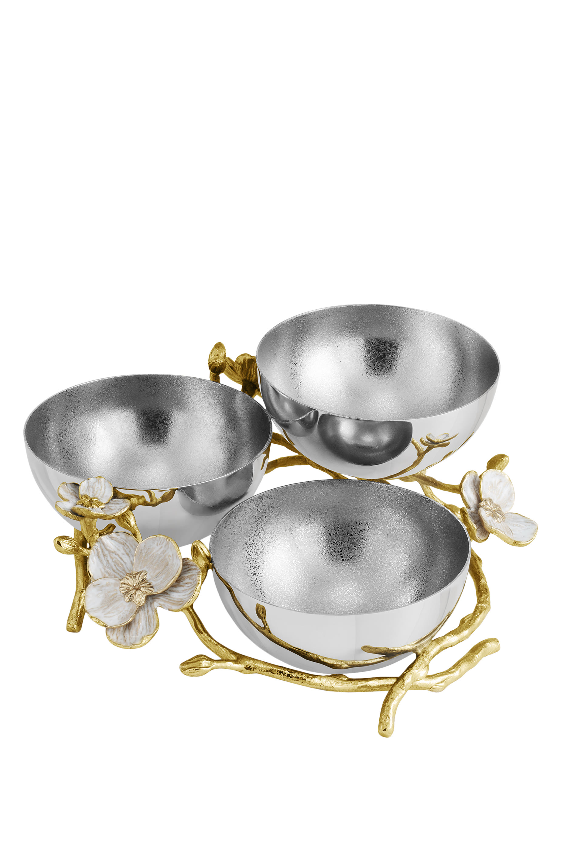 Orchid Triple Low Bowl