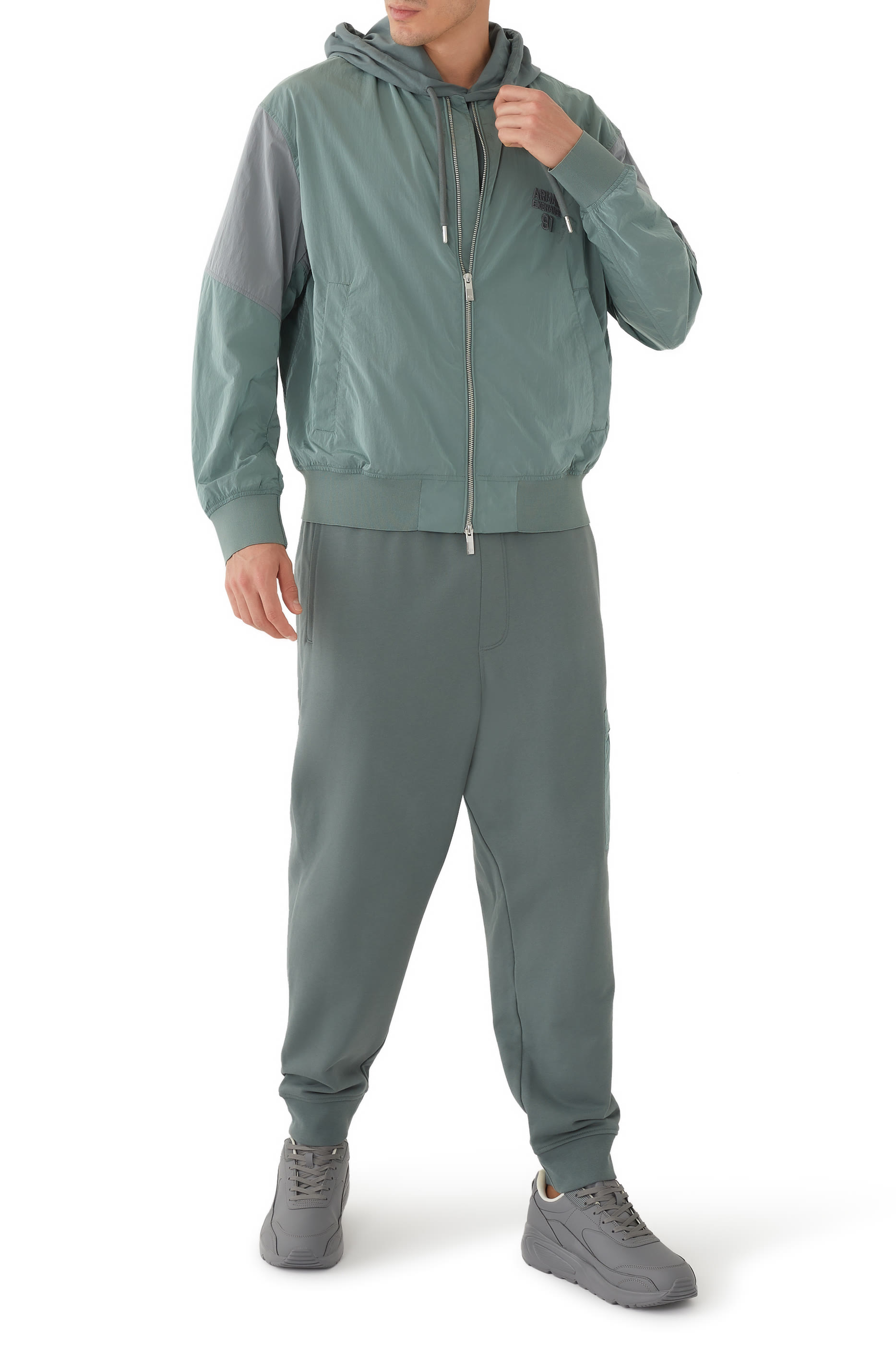 AE Logo Nylon Bomber Jacket