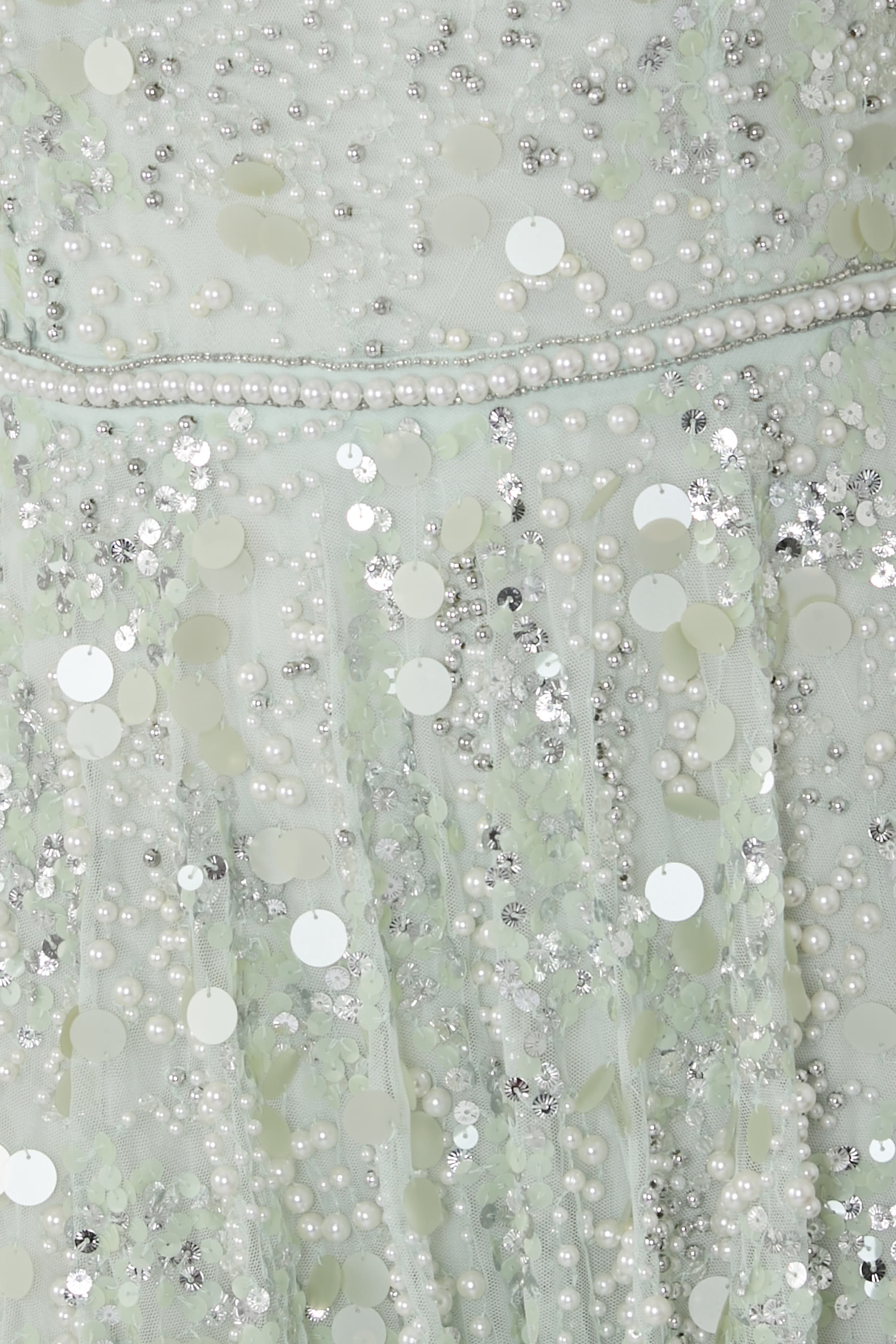 Sequin Pearl Embellished Gown